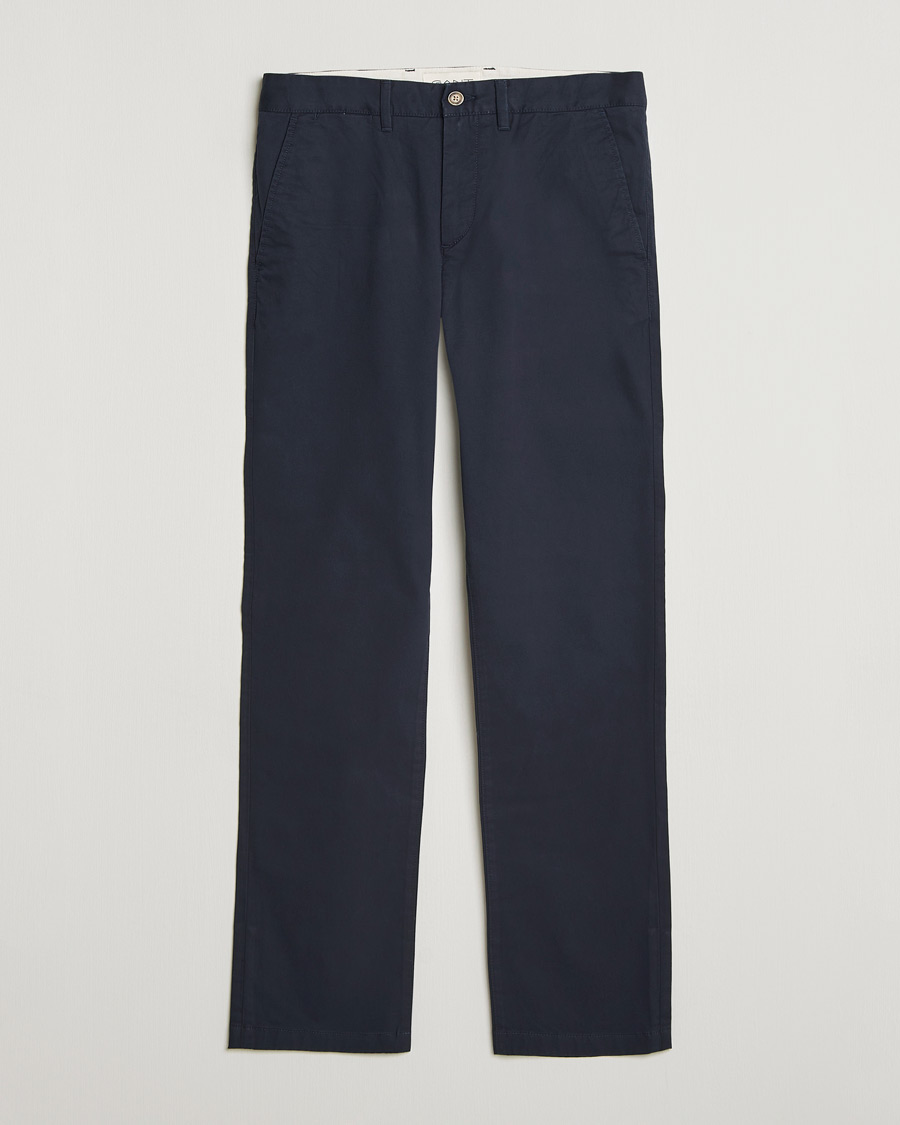 Uomini | Pantaloni | GANT | Regular Fit Chinos Evening Blue