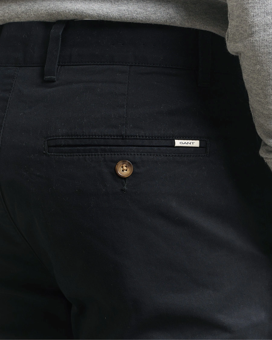 Uomini | Pantaloni | GANT | Regular Fit Chinos Black