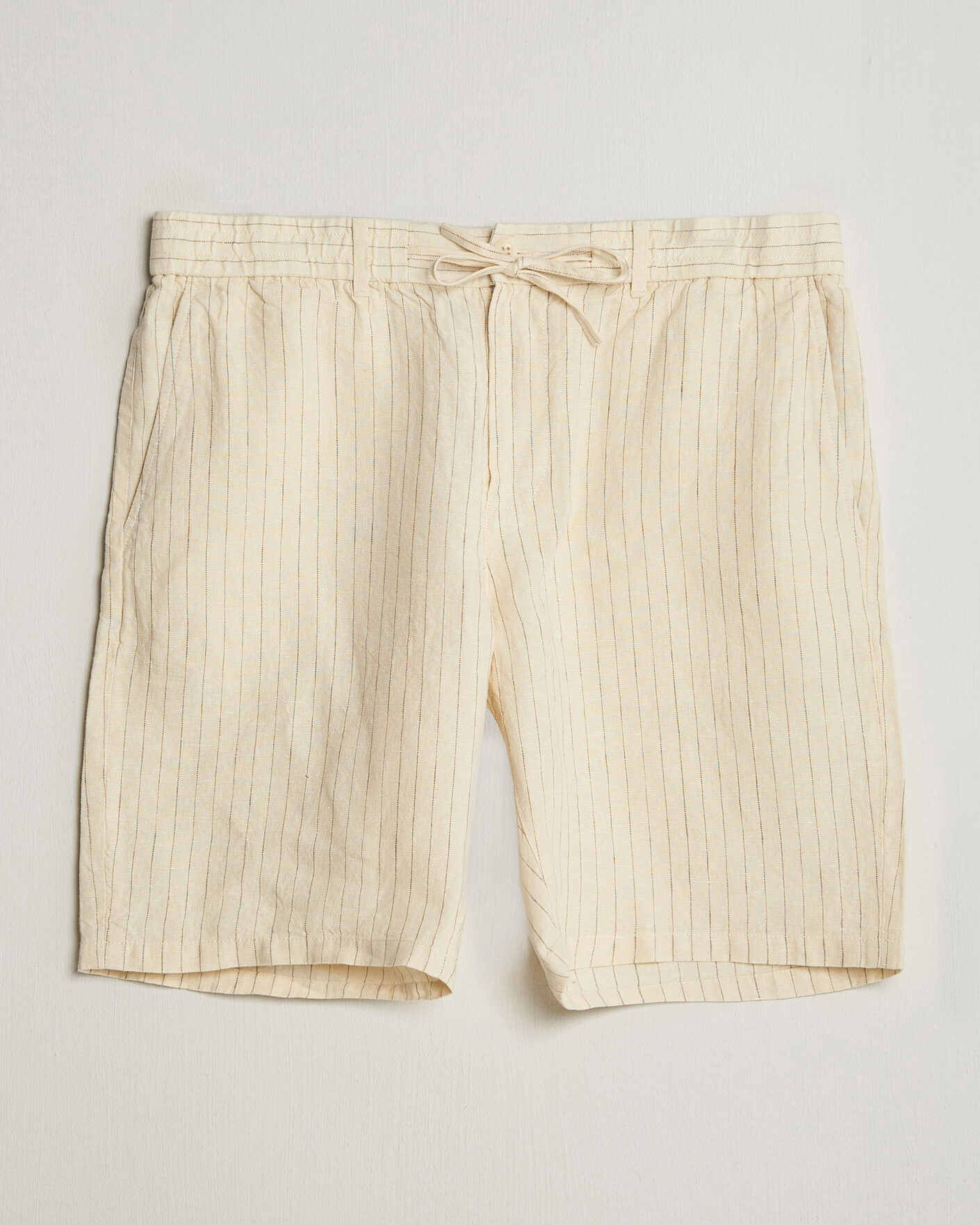 Uomini | Pantaloncini | Gant | Regular Fit Striped Linen Drawstring Shorts Faded Beige