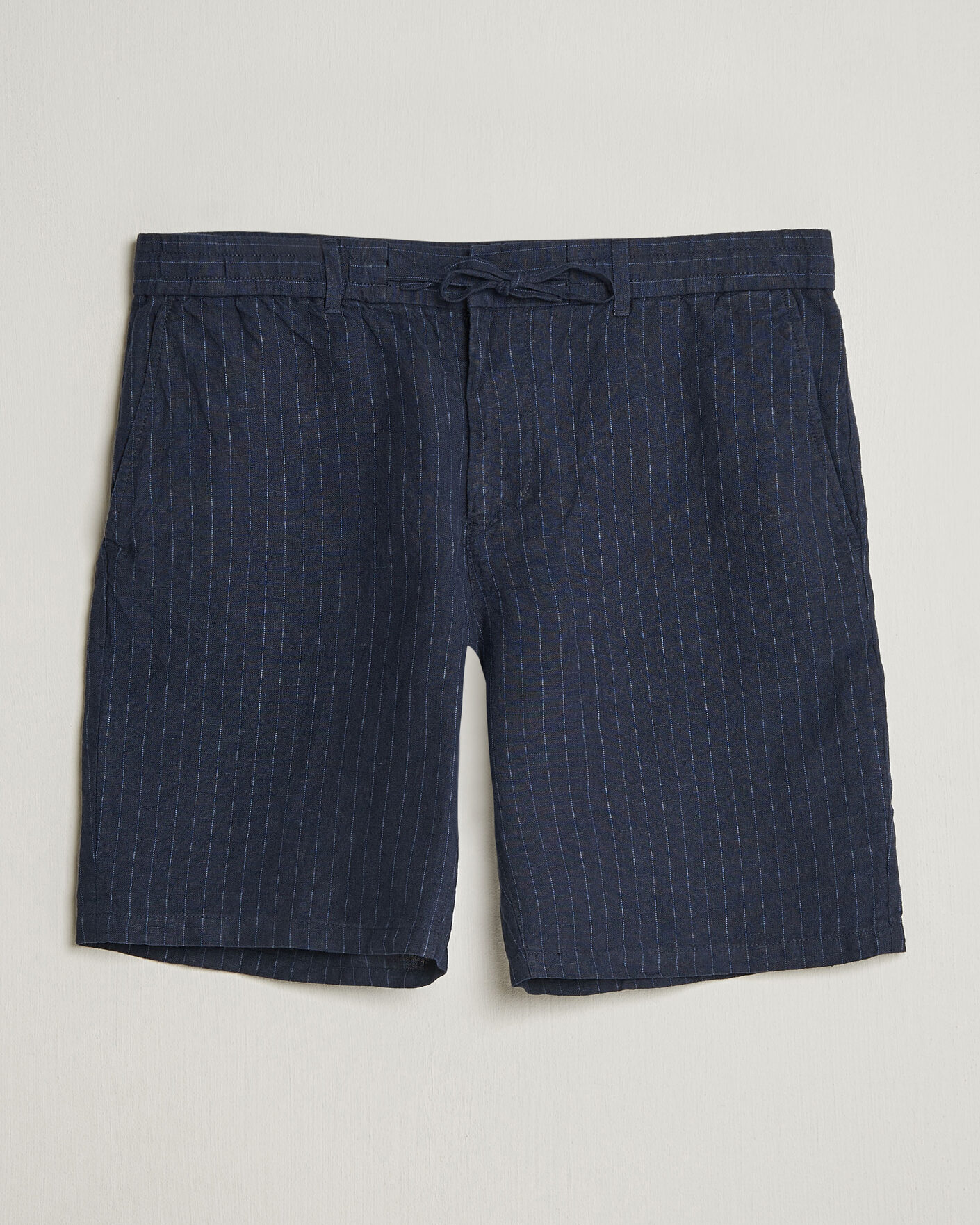 Uomini | Pantaloncini | Gant | Regular Fit Striped Linen Drawstring Shorts Evening Blue