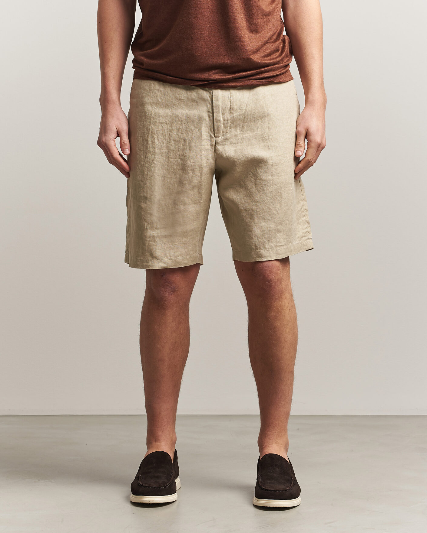 Uomini | Pantaloncini | Gant | Regular Fit Linen Drawstring Shorts Oat Beige