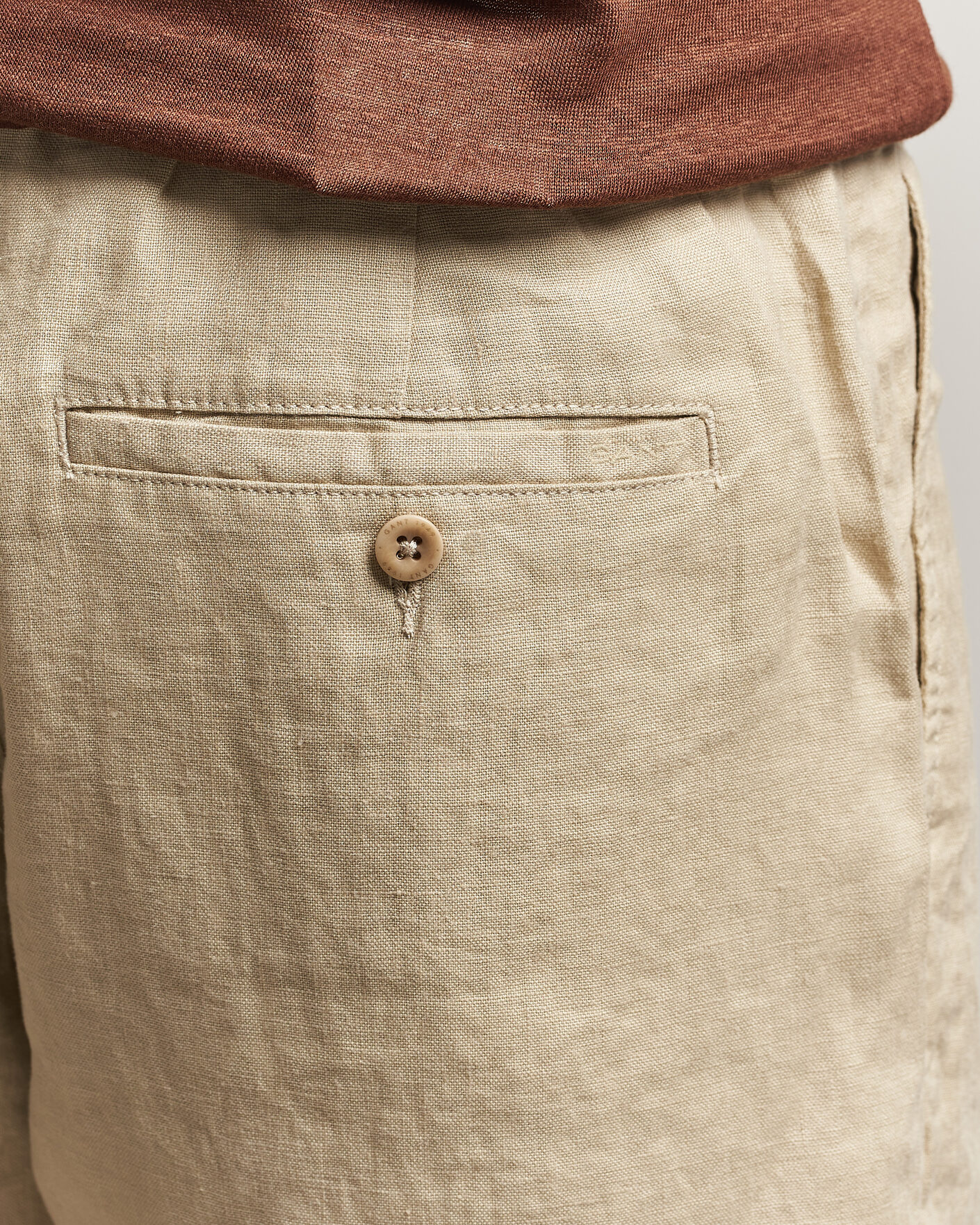 Uomini | Pantaloncini | GANT | Regular Fit Linen Drawstring Shorts Oat Beige