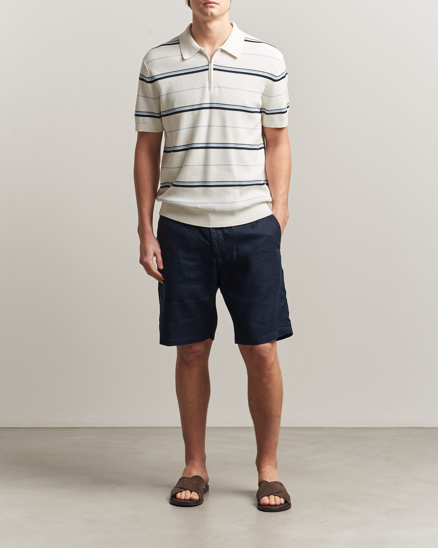 Uomini | Pantaloncini | Gant | Regular Fit Linen Drawstring Shorts Evening Blue