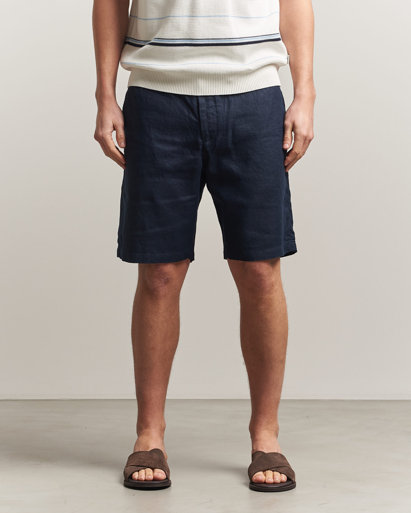 Uomini | Pantaloncini | Gant | Regular Fit Linen Drawstring Shorts Evening Blue