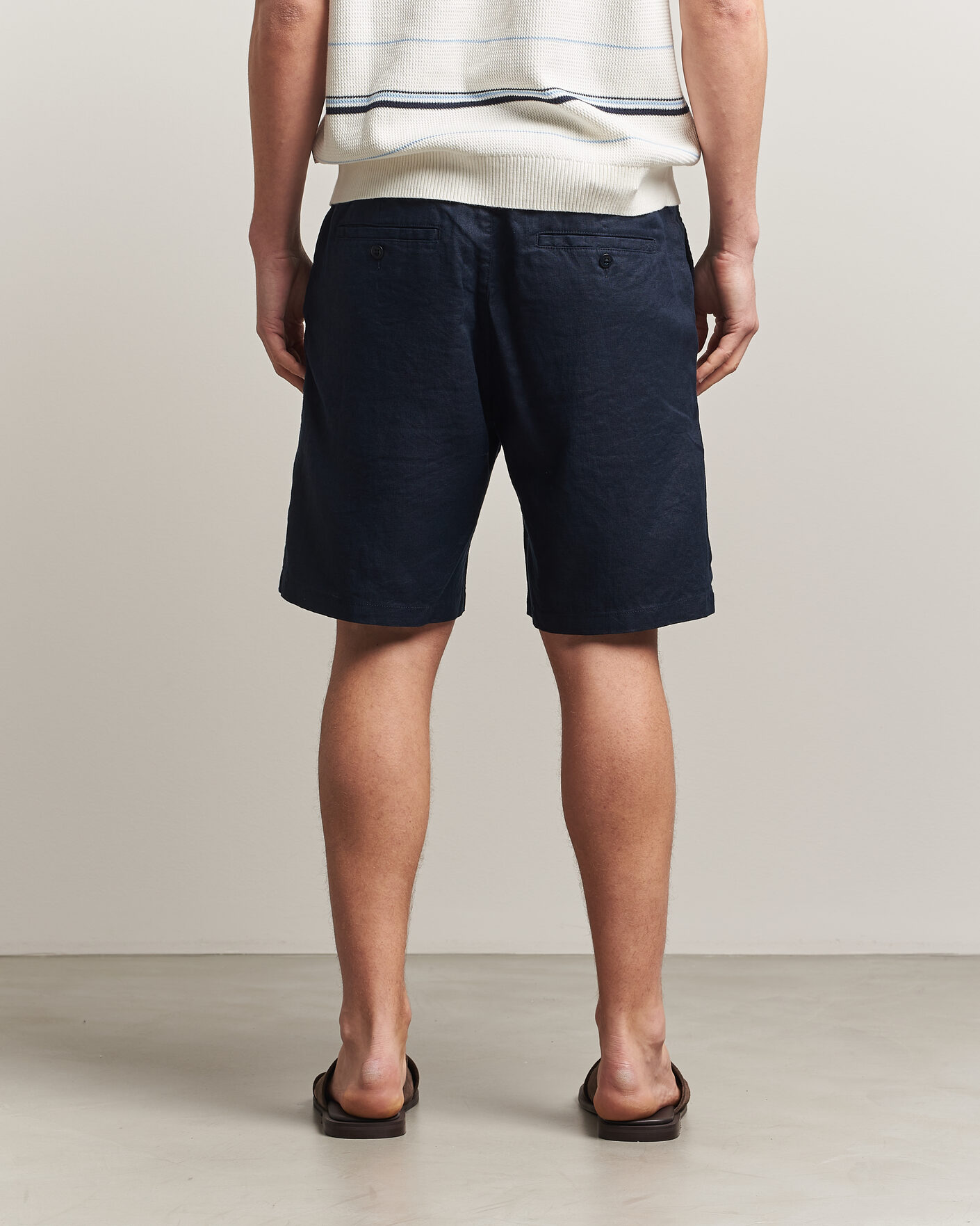 Uomini | Pantaloncini | GANT | Regular Fit Linen Drawstring Shorts Evening Blue