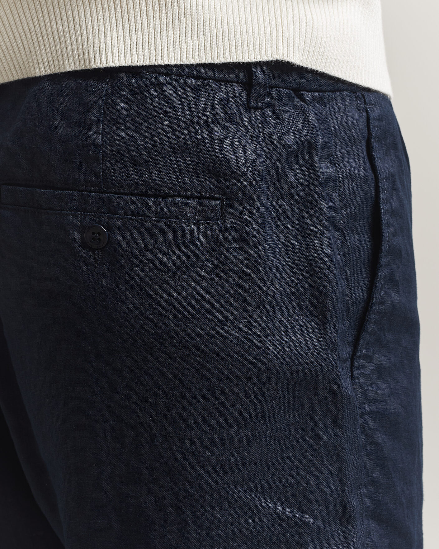 Uomini | Pantaloncini | GANT | Regular Fit Linen Drawstring Shorts Evening Blue