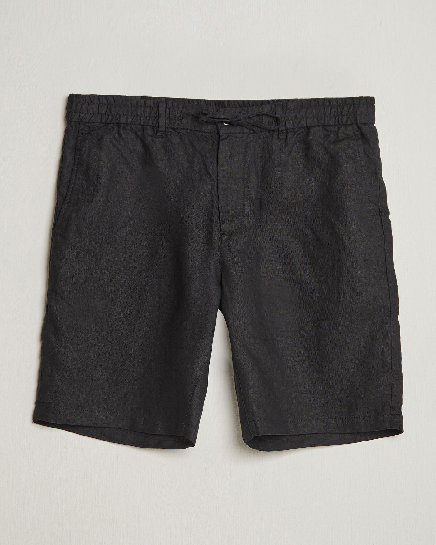 Uomini | Pantaloncini | GANT | Regular Fit Linen Drawstring Shorts Black