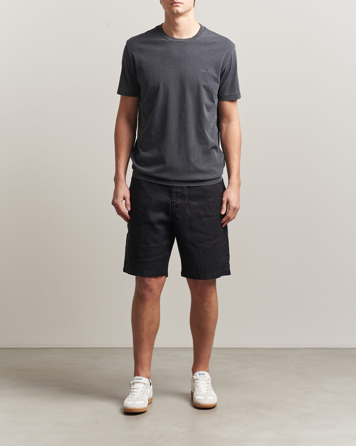 Uomini | Pantaloncini | Gant | Regular Fit Linen Drawstring Shorts Black