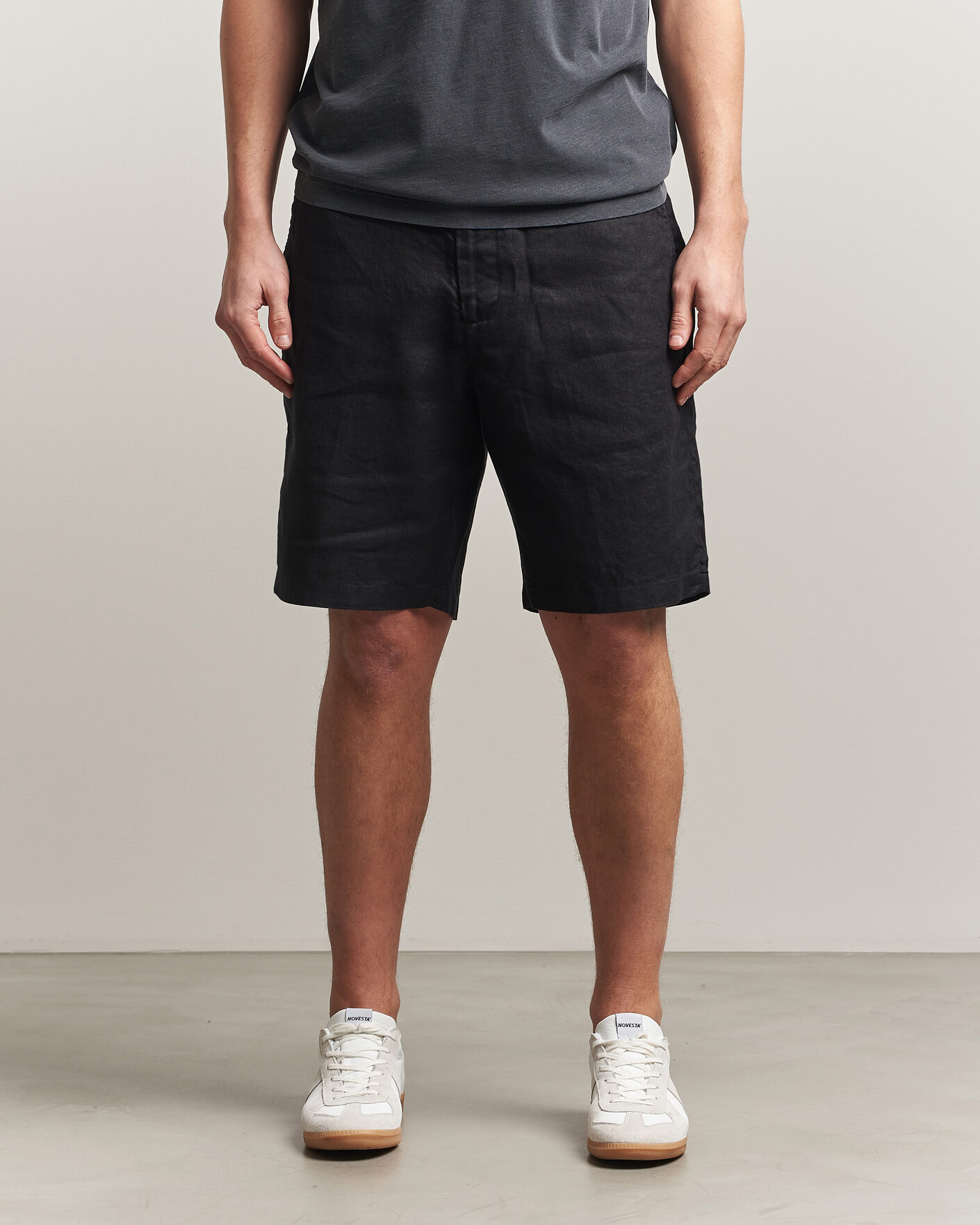 Uomini | Pantaloncini | Gant | Regular Fit Linen Drawstring Shorts Black