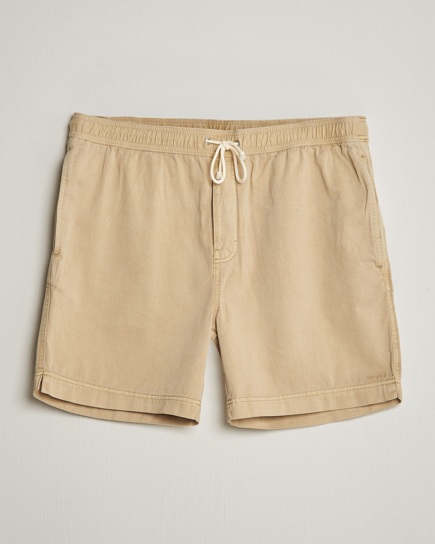 Uomini | Pantaloncini | GANT | Regular Fit Sunfaded Drawstring Oat Beige