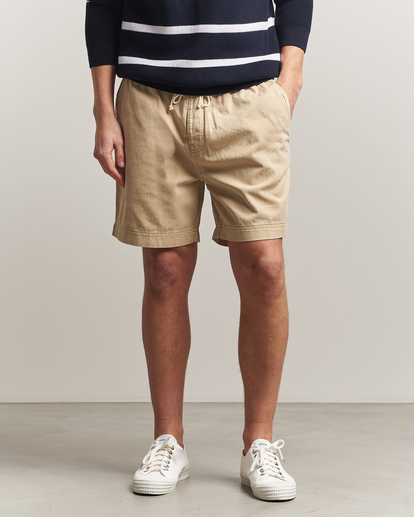 Uomini | Pantaloncini | Gant | Regular Fit Sunfaded Drawstring Oat Beige