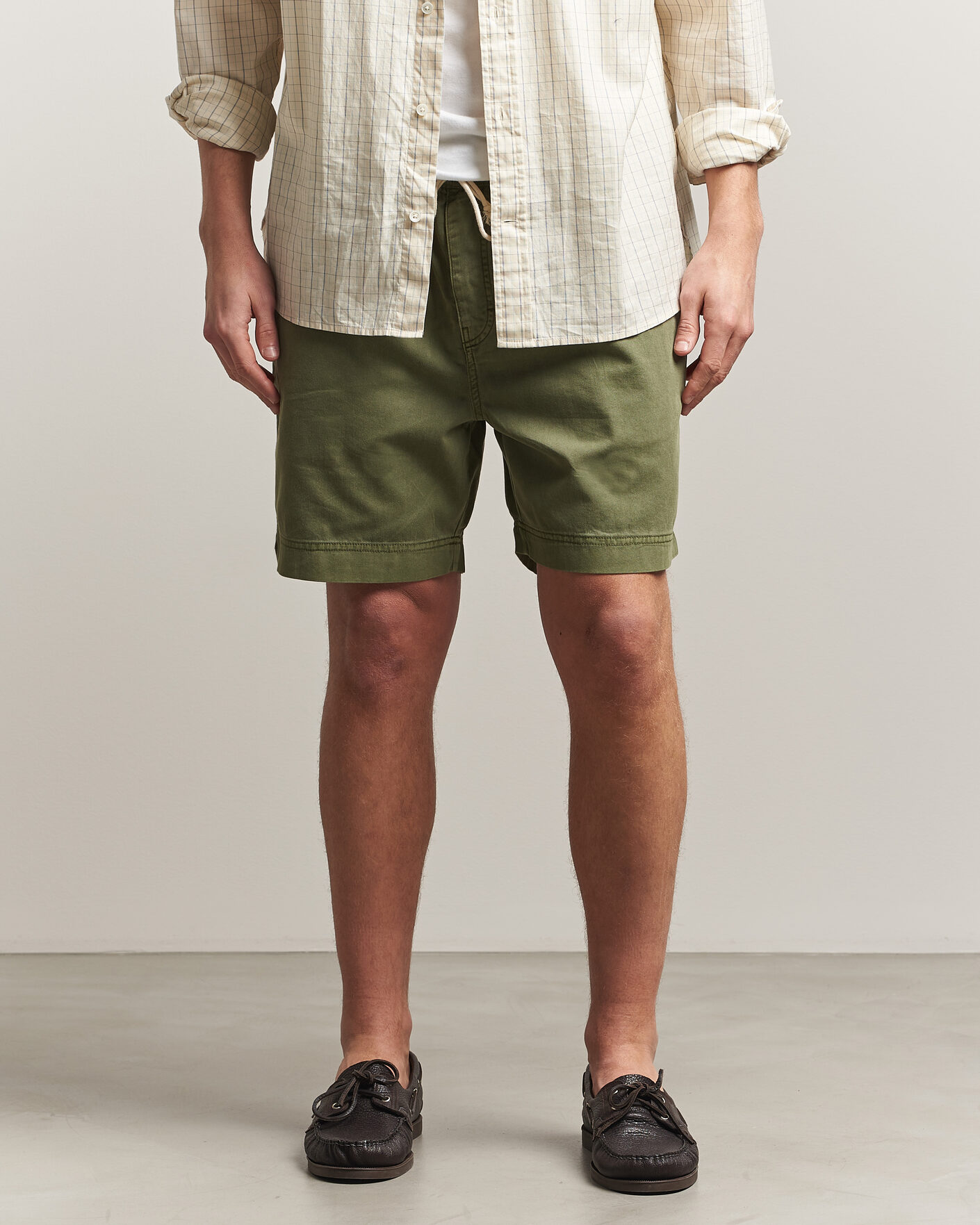 Uomini | Pantaloncini | Gant | Regular Fit Sunfaded Drawstring Dry Herb Green