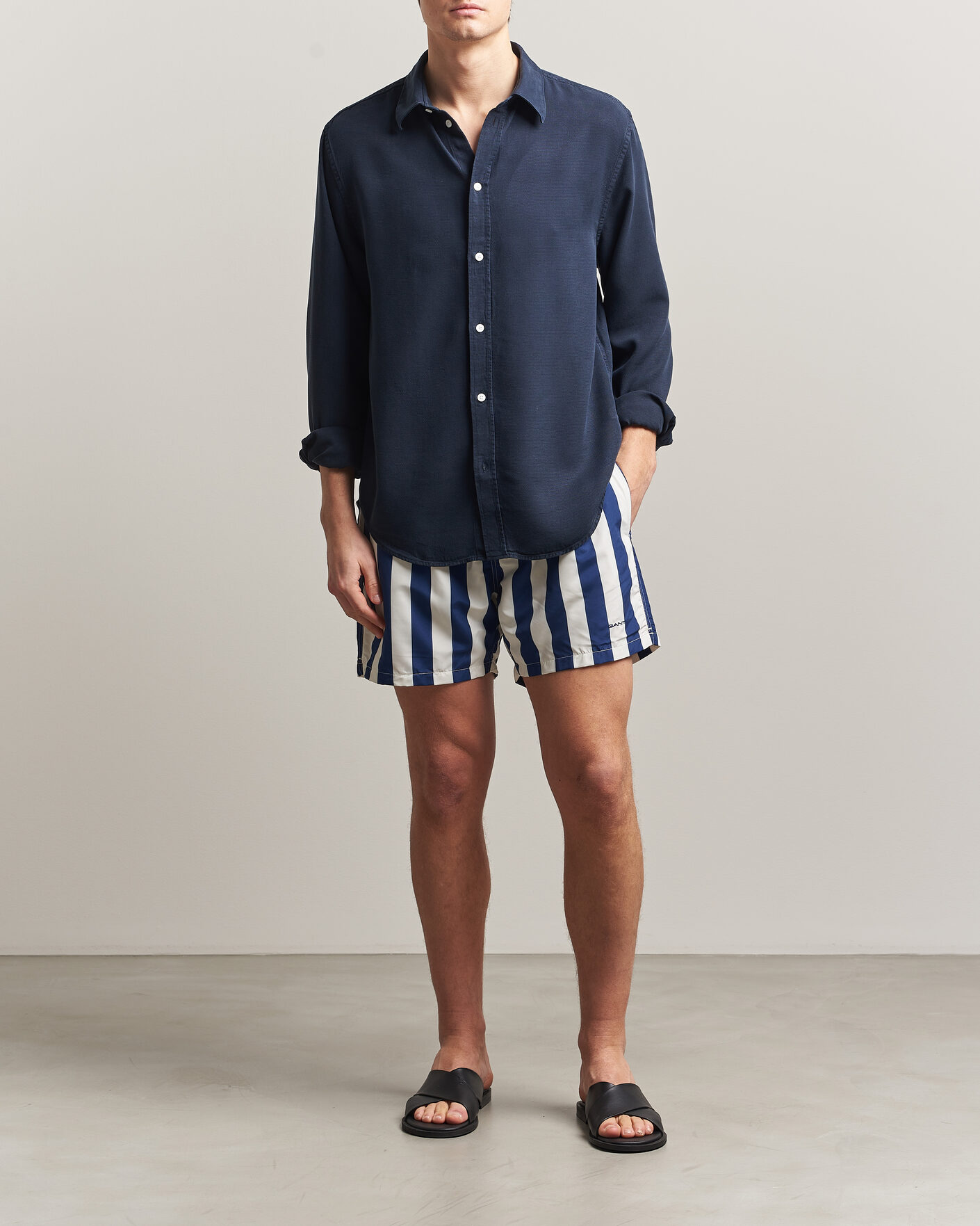Uomini | Costumi da bagno | Gant | Blockstriped Swimshorts Rich Navy