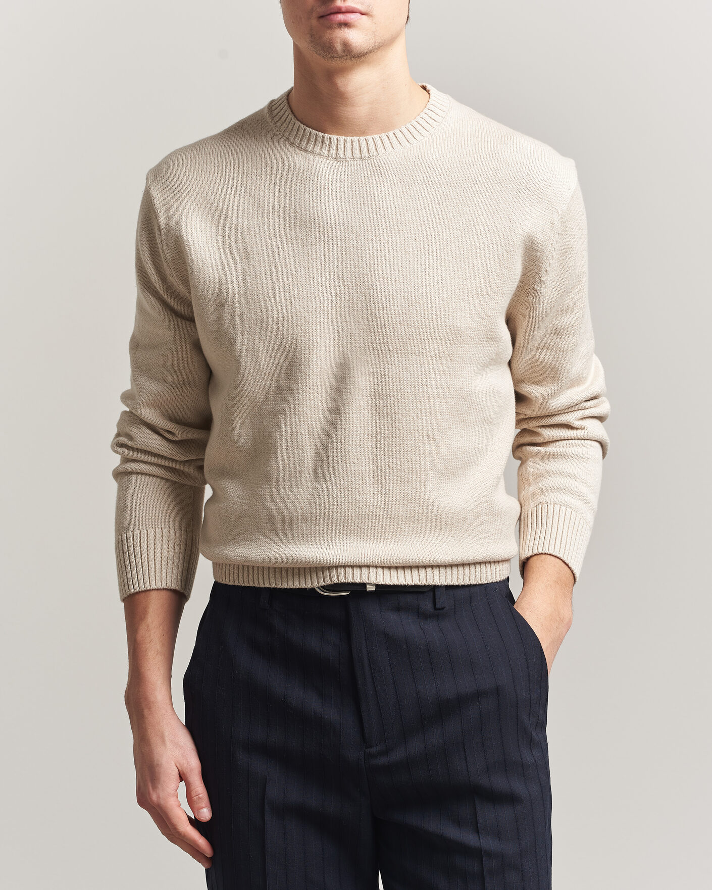 Uomini | Maglieria | Gant | Cotton/Cashmere Knitted Sweater Seed Melange
