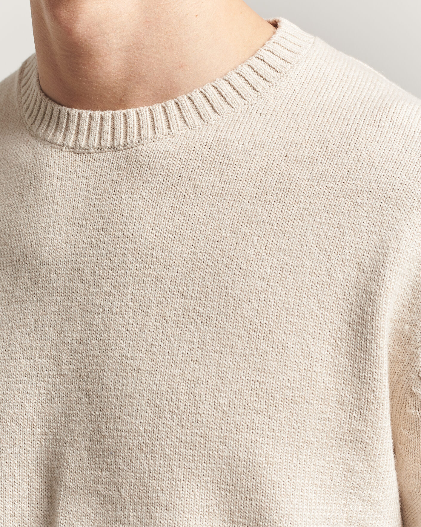 Uomini | Maglieria | Gant | Cotton/Cashmere Knitted Sweater Seed Melange