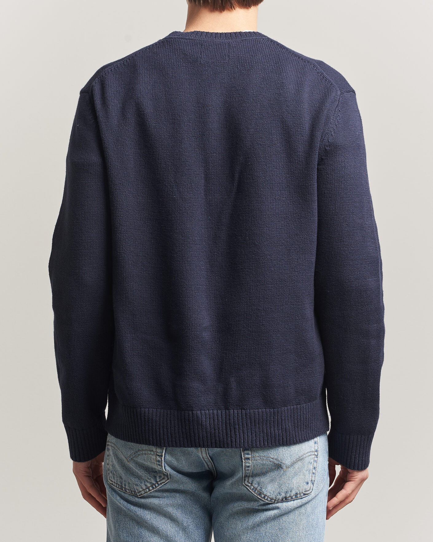 Uomini | Maglieria | GANT | Cotton/Cashmere Knitted Sweater Evening Blue