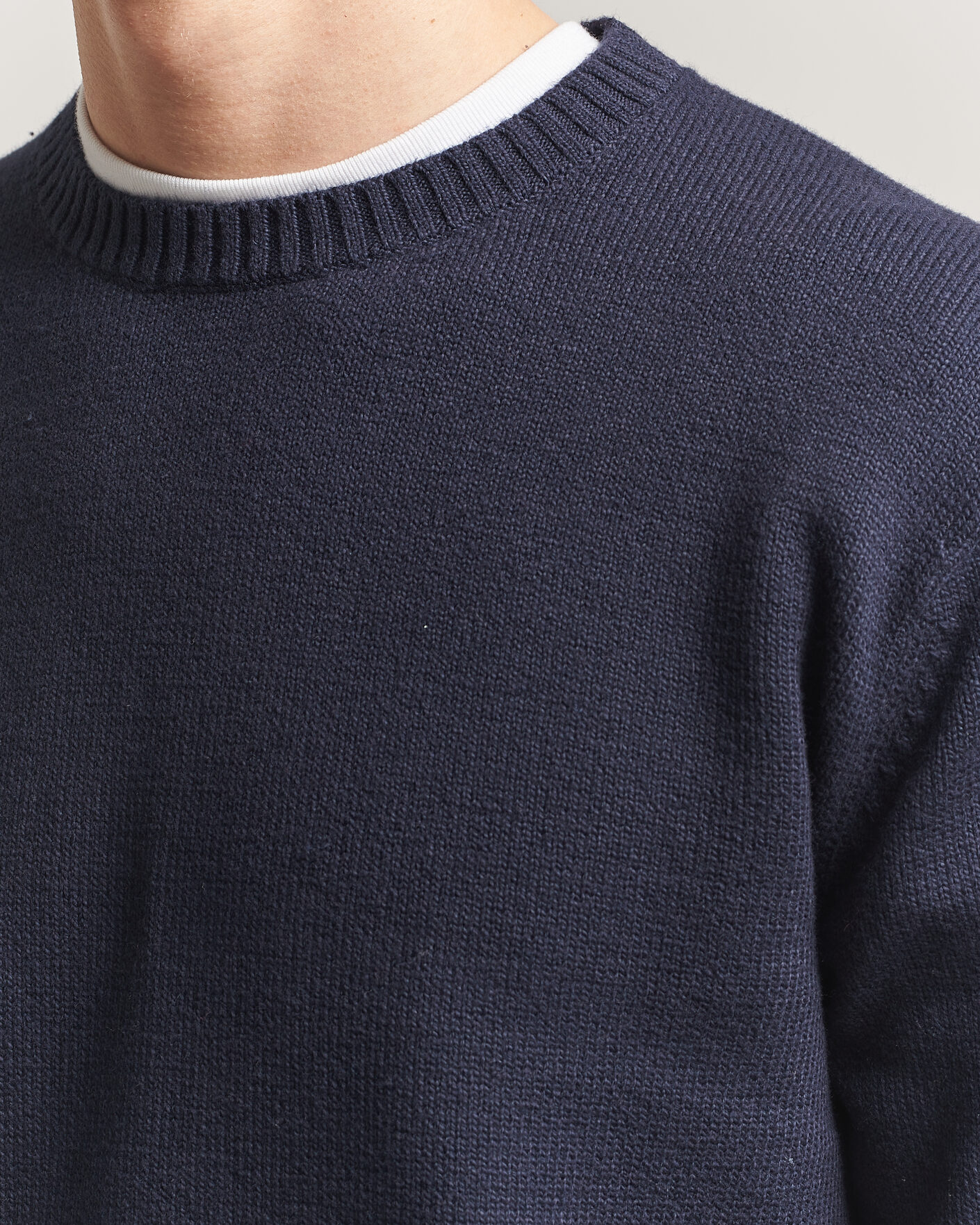Uomini | Maglieria | Gant | Cotton/Cashmere Knitted Sweater Evening Blue