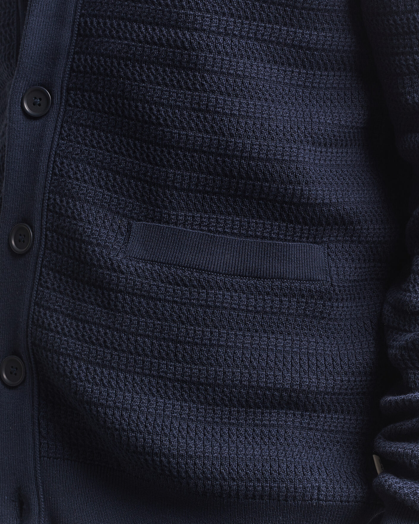 Uomini | Maglieria | GANT | Heavy Knitted Shawl Collar Cardigan Evening Blue