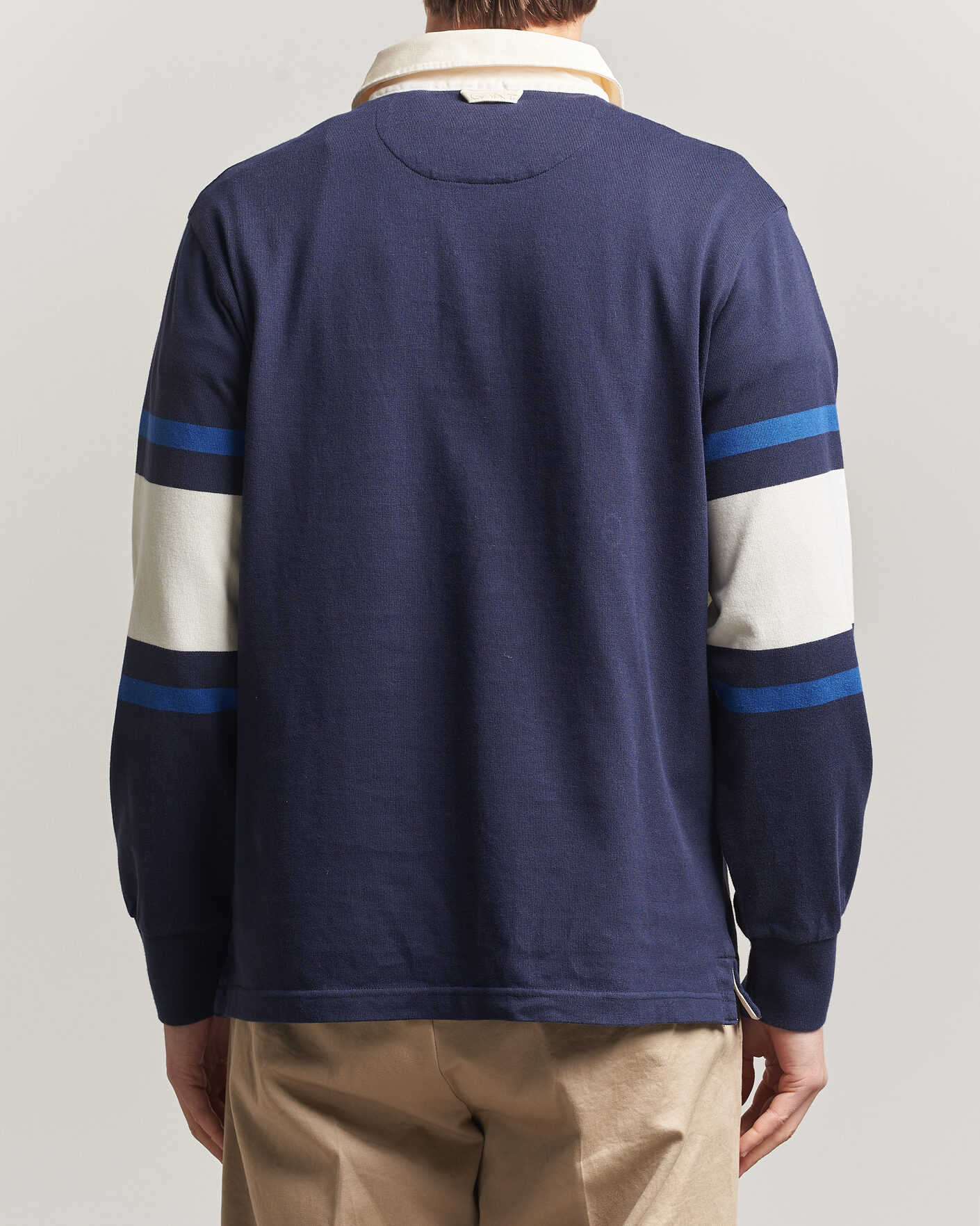 Uomini | Maglieria | Gant | Striped Rugger Evening Blue