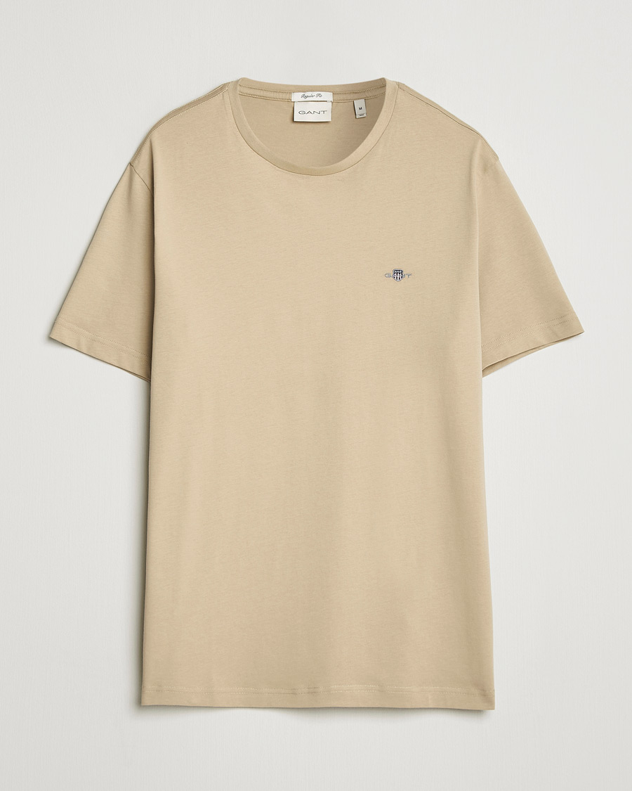 Uomini | T-shirt | Gant | The Original T-Shirt Oat Beige