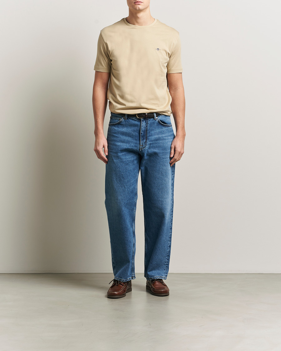 Uomini | T-shirt | Gant | The Original T-Shirt Oat Beige