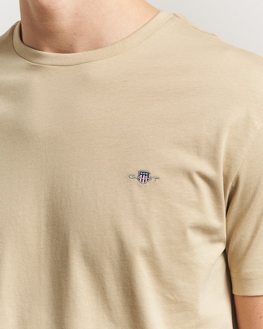 Uomini | T-shirt | Gant | The Original T-Shirt Oat Beige