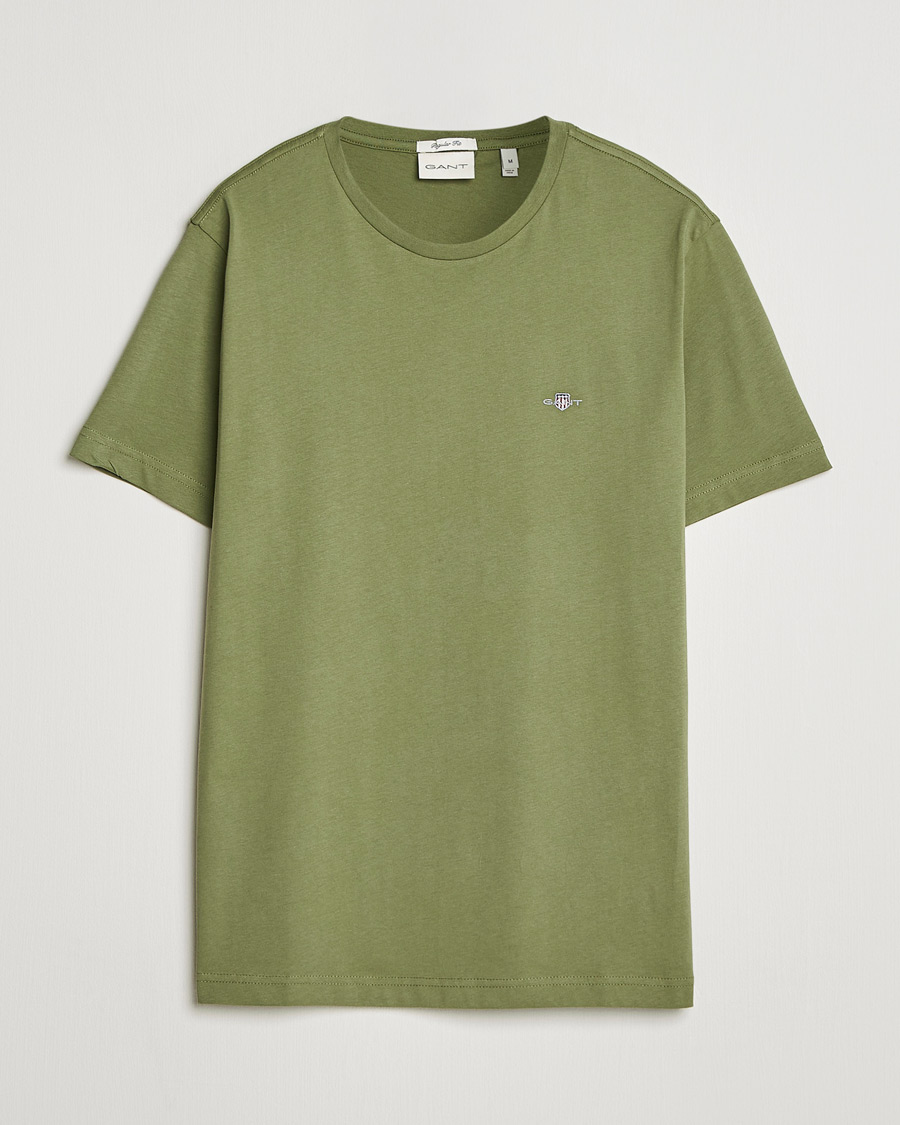 Uomini | T-shirt | Gant | The Original T-Shirt Dry Herb Green