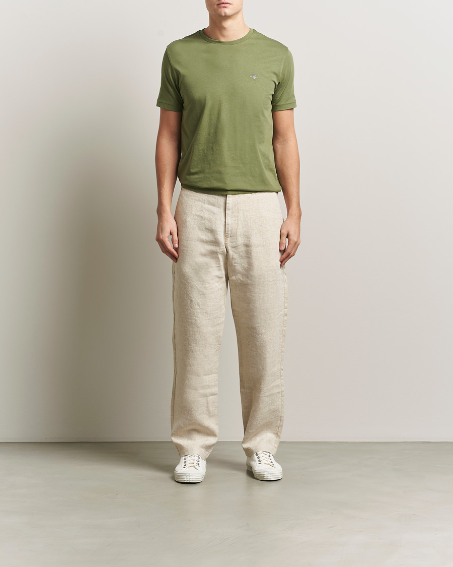 Uomini | T-shirt | Gant | The Original T-Shirt Dry Herb Green