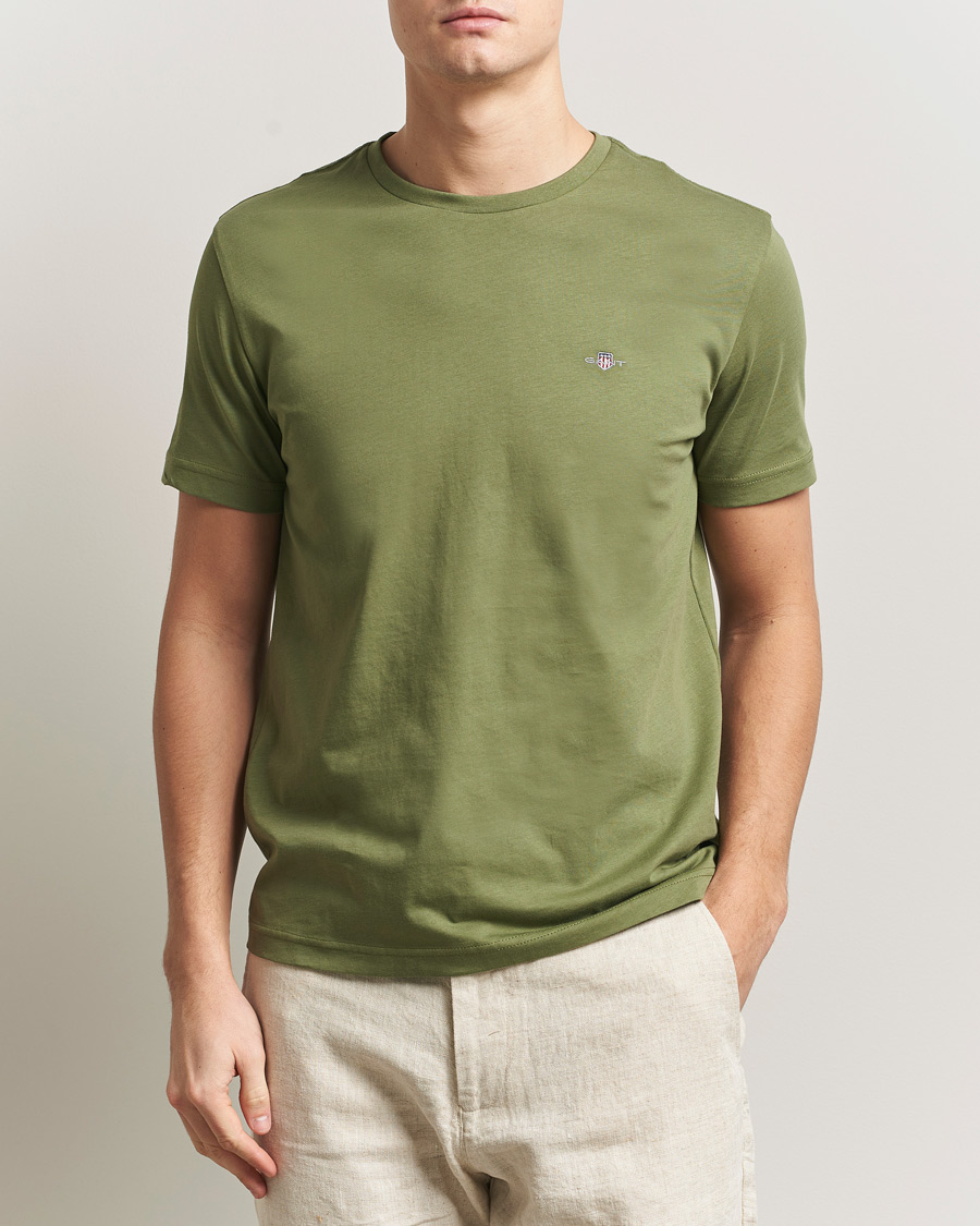 Uomini | T-shirt | Gant | The Original T-Shirt Dry Herb Green