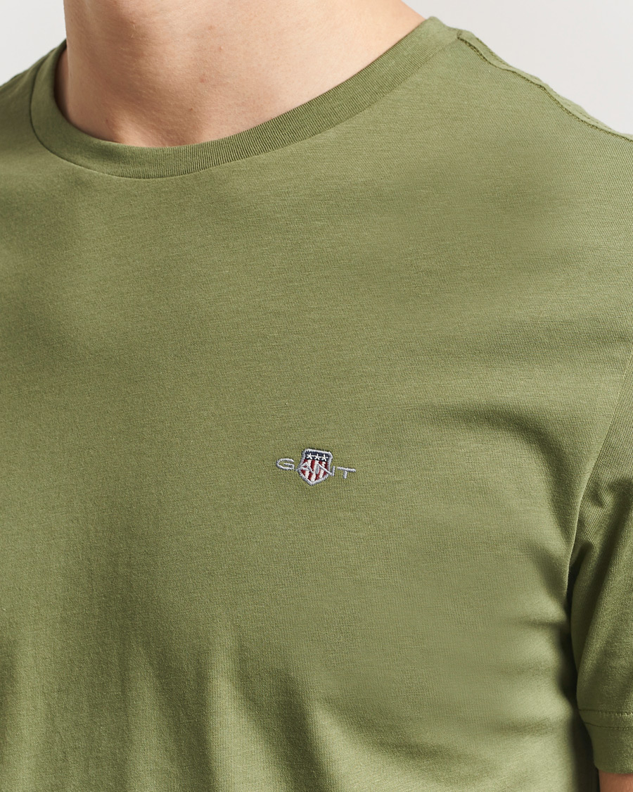 Uomini | T-shirt | Gant | The Original T-Shirt Dry Herb Green