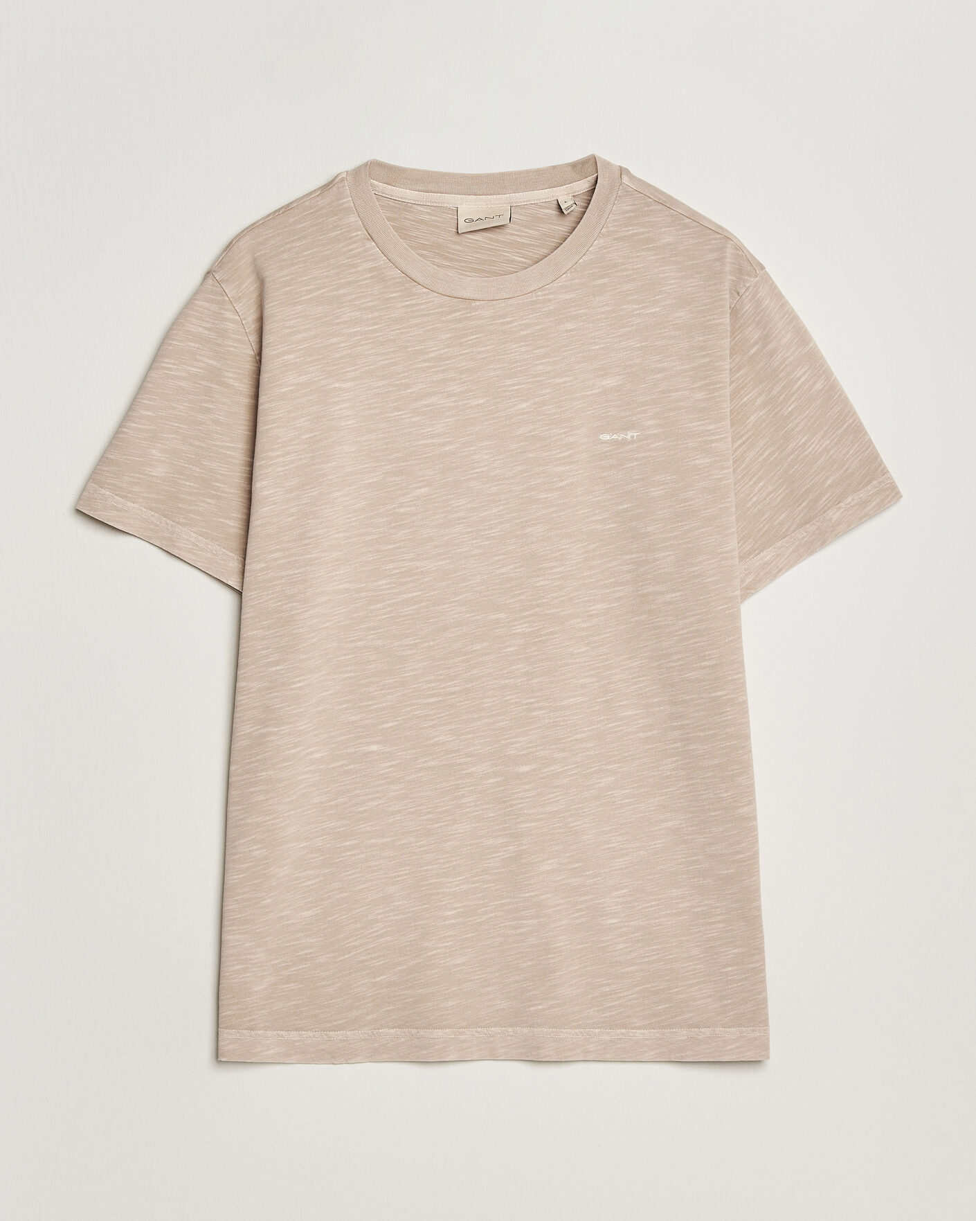 Uomini | T-shirt | GANT | Washed Slub T-Shirt Oat Beige
