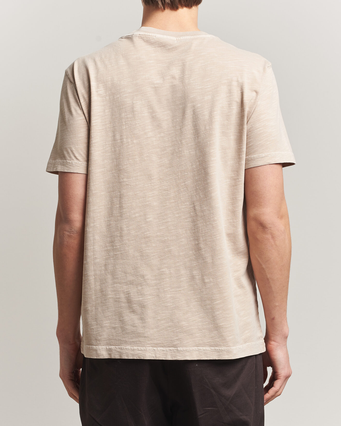 Uomini | T-shirt | GANT | Washed Slub T-Shirt Oat Beige