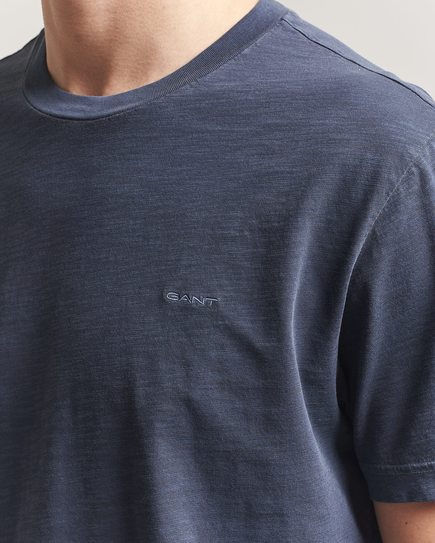 Uomini | T-shirt | Gant | Washed Slub T-Shirt Evening Blue