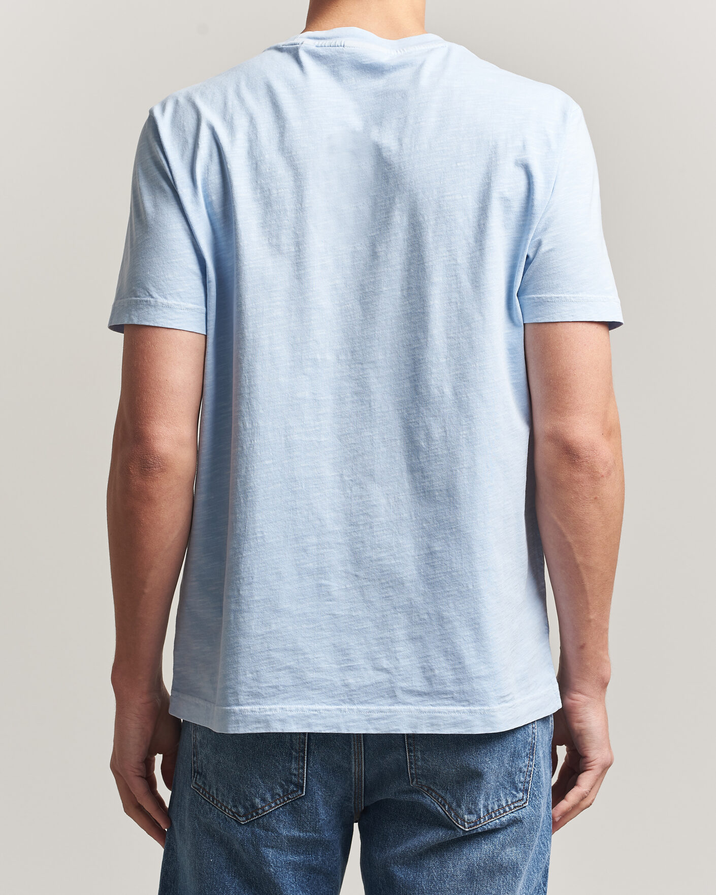 Uomini | T-shirt | Gant | Washed Slub T-Shirt Fresh Blue