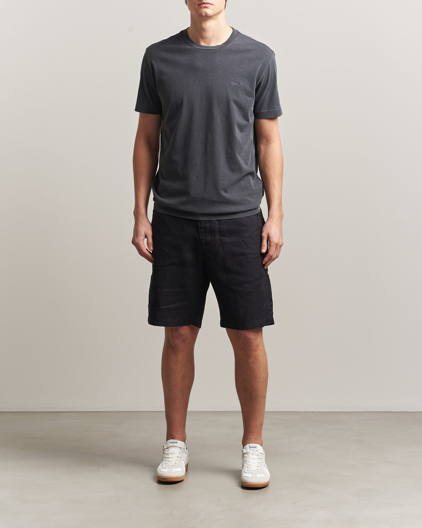 Uomini | T-shirt | Gant | Washed Slub T-Shirt Black