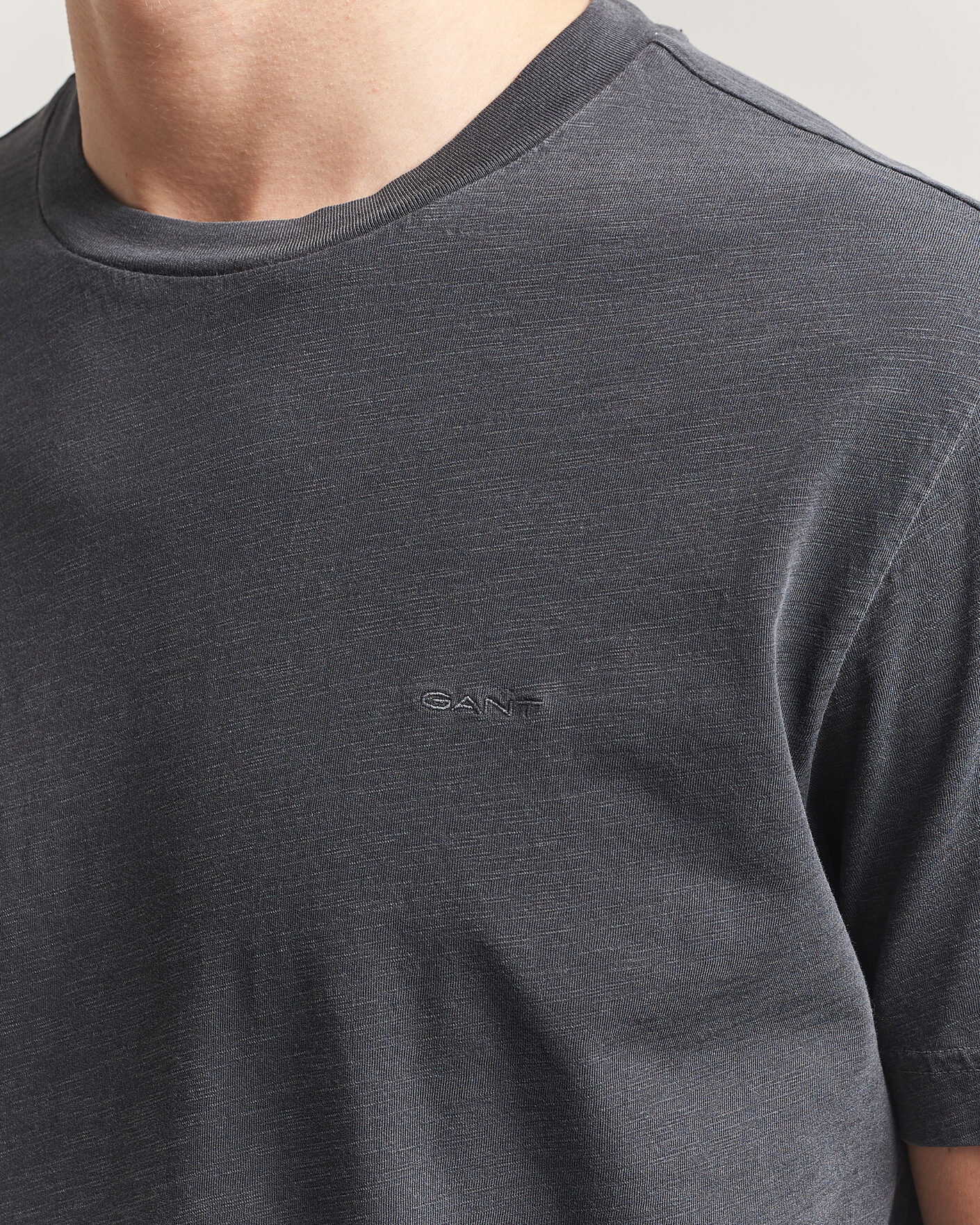 Uomini | T-shirt | GANT | Washed Slub T-Shirt Black