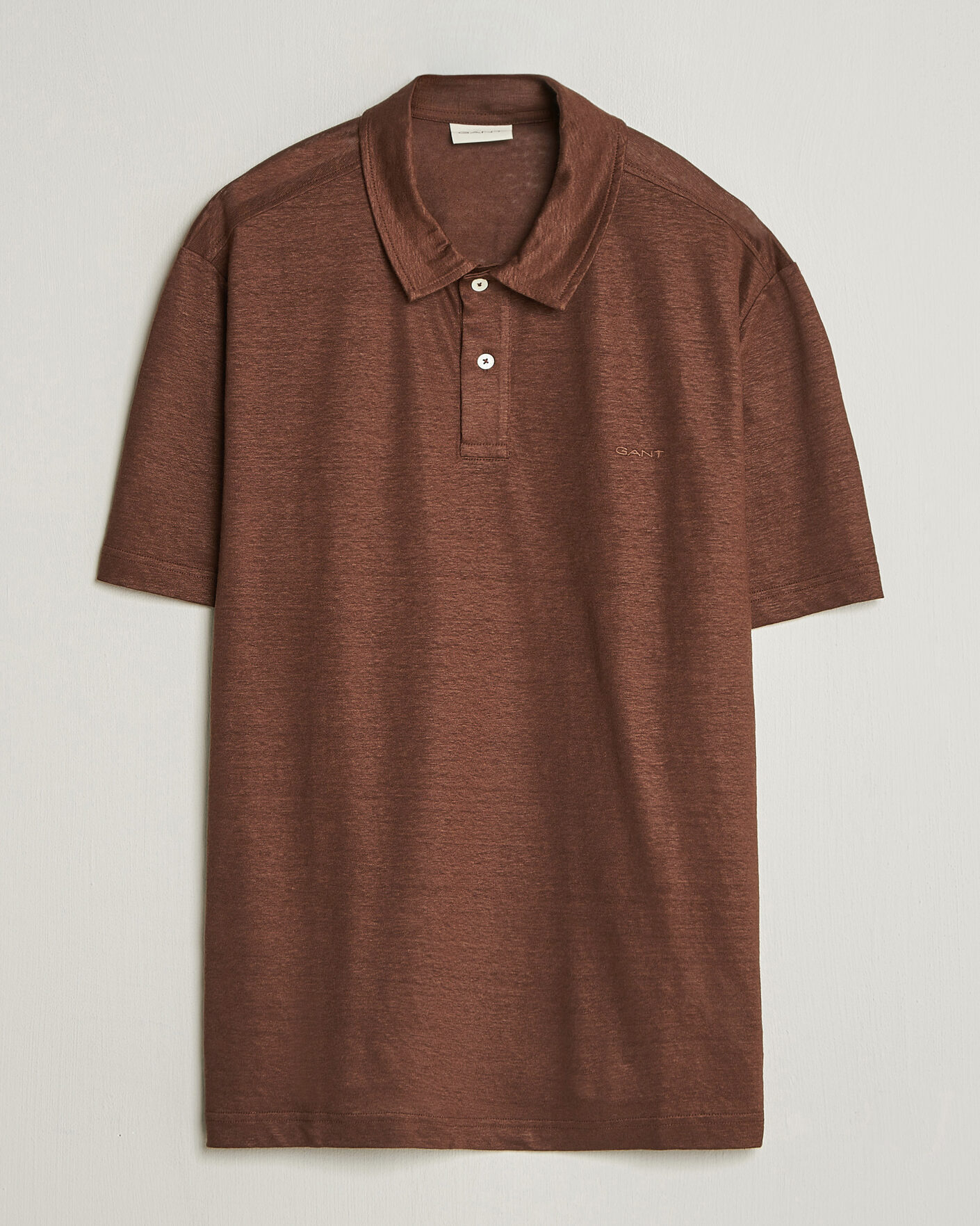 Uomini | Polo | Gant | Linen Polo Mahogany Brown