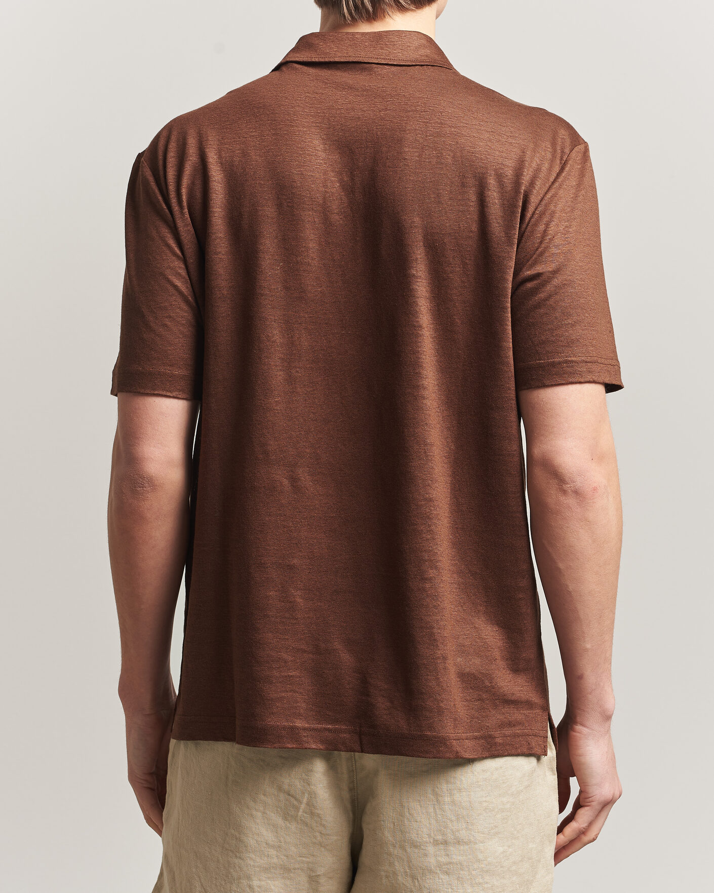 Uomini | Polo | GANT | Linen Polo Mahogany Brown