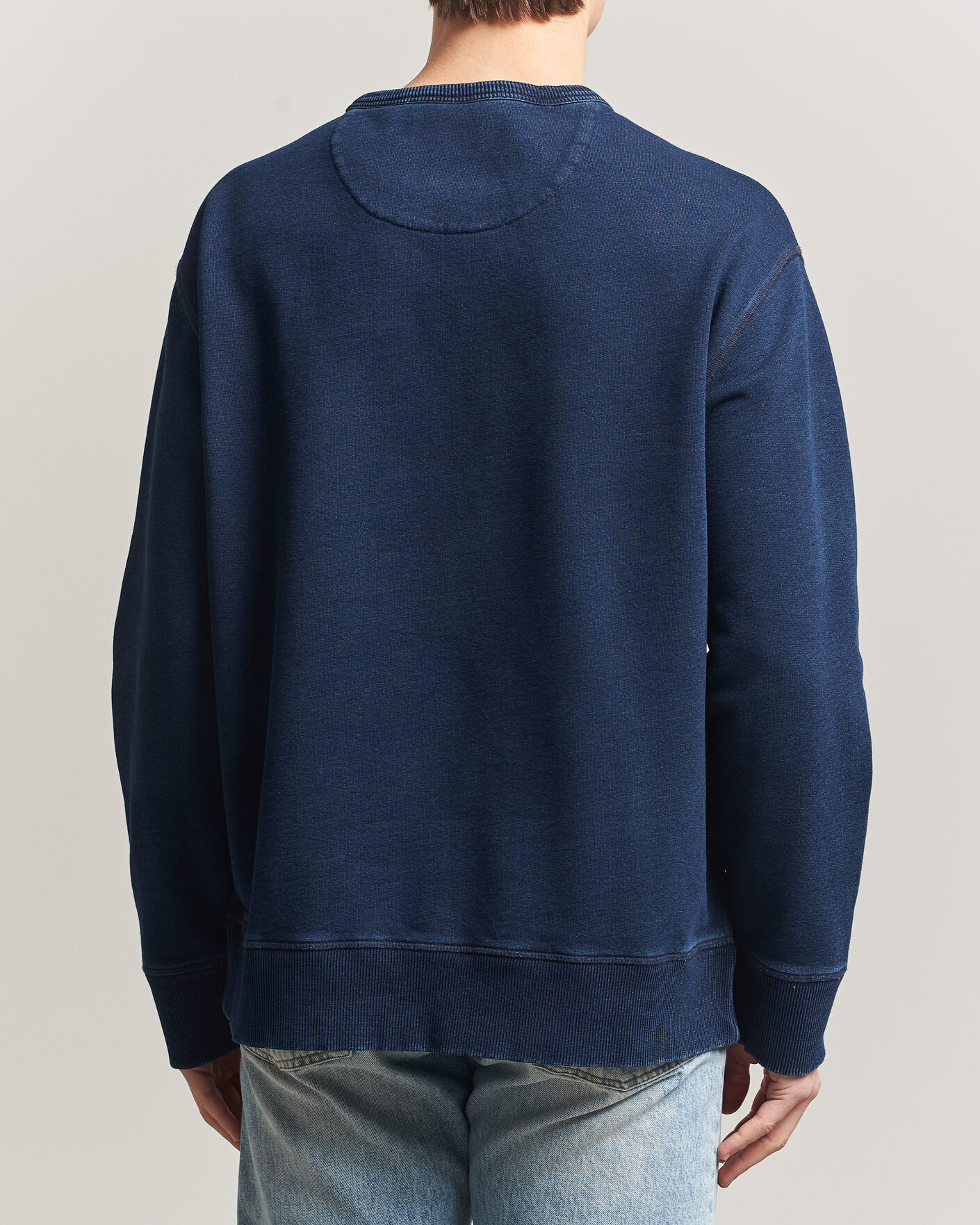 Uomini | Maglieria | GANT | Indigo Graphic Sweatshirt Dark Blue