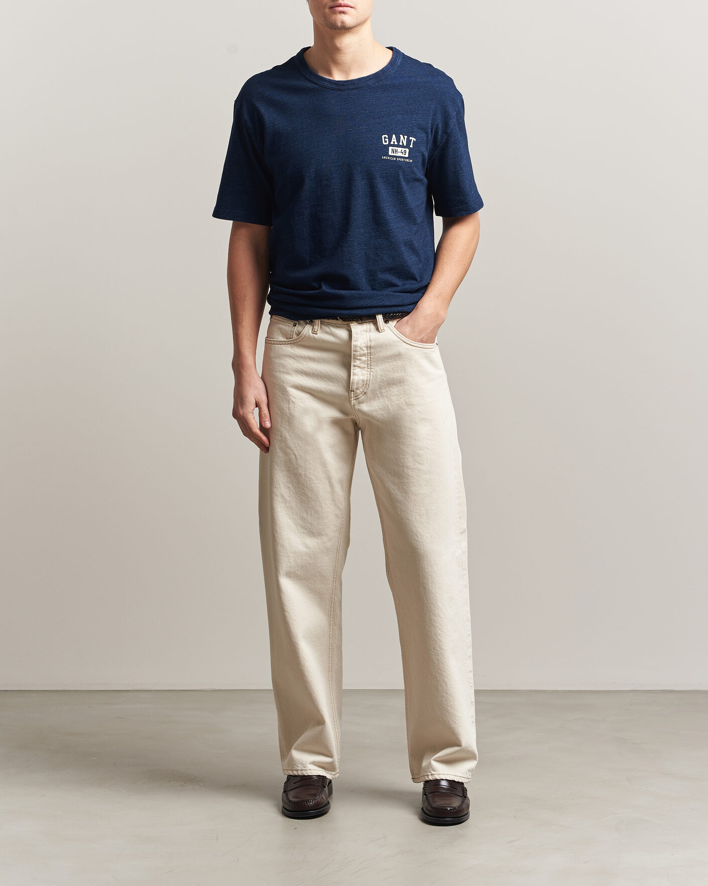 Uomini | T-shirt | Gant | Indigo Graphic T-Shirt Dark Blue