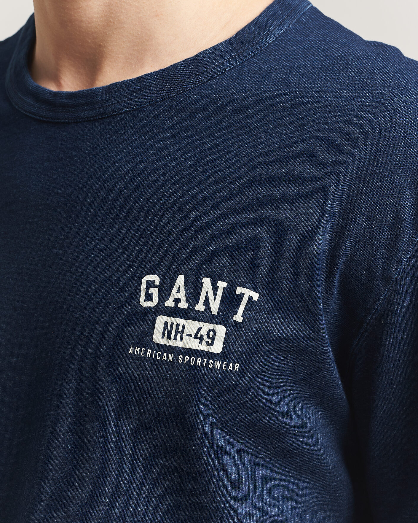 Uomini | T-shirt | Gant | Indigo Graphic T-Shirt Dark Blue
