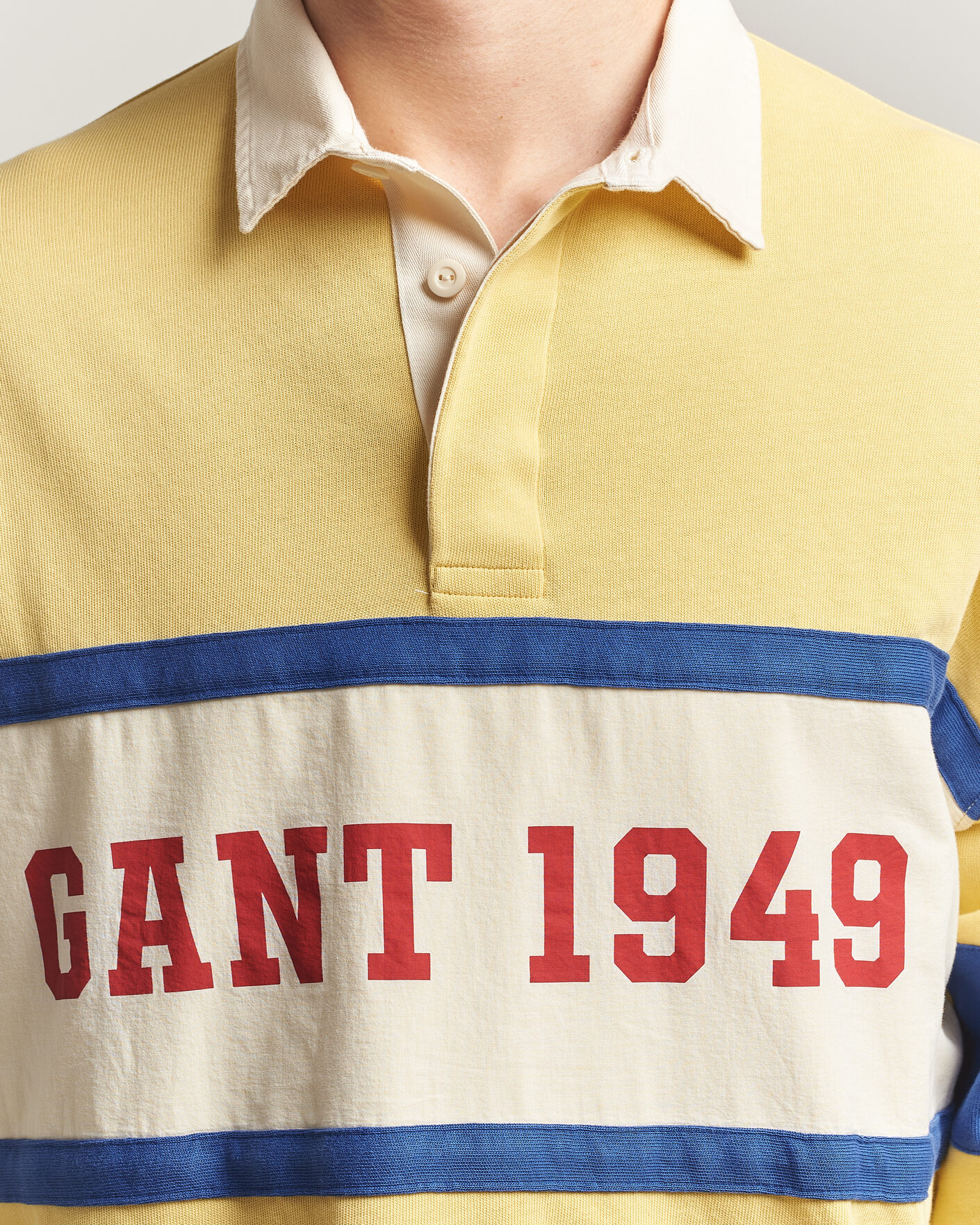 Uomini | Maglieria | Gant | Heavy Rugger Light Mustard Yellow