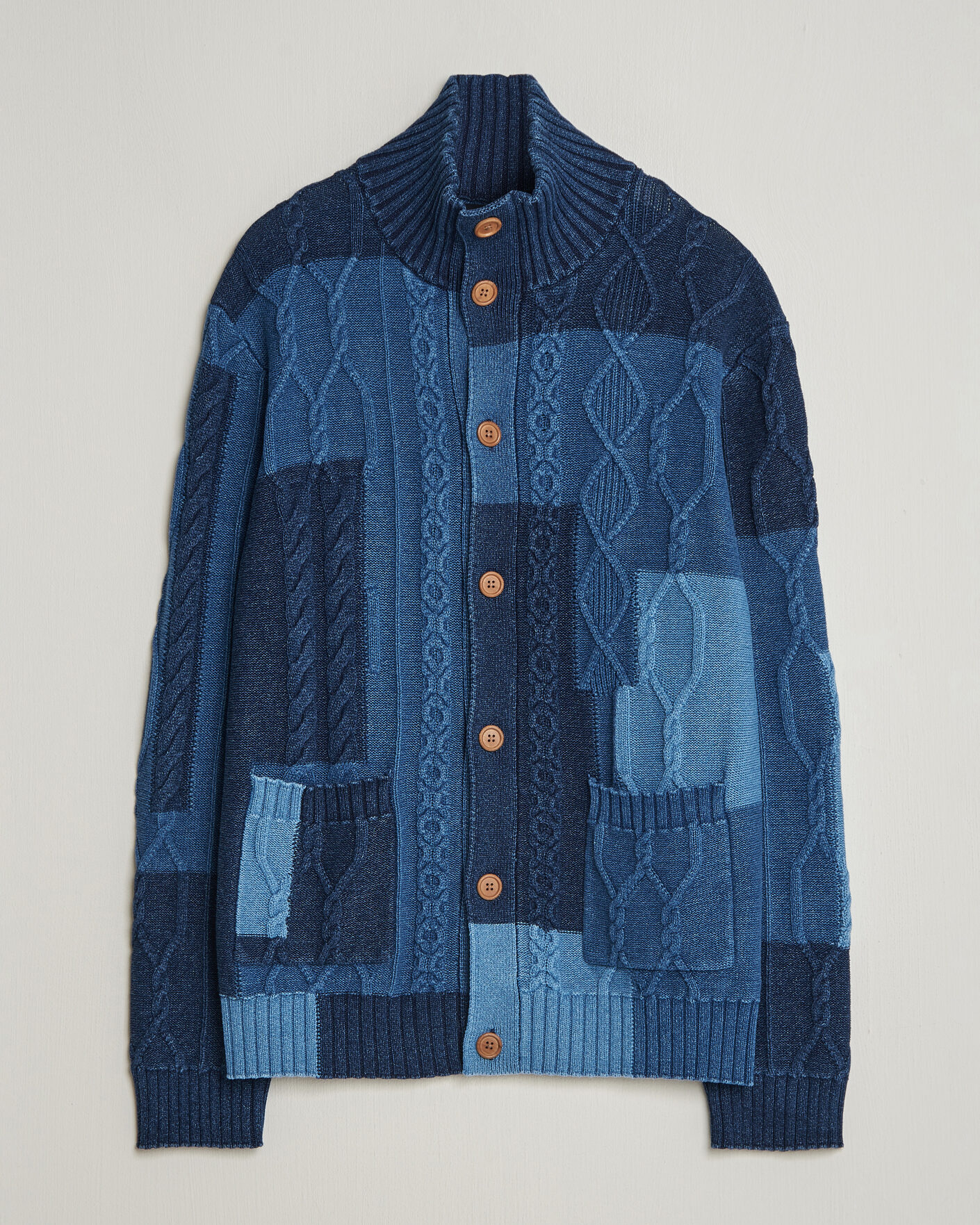 Uomini | Maglieria | Gant | Indigo Cotton Cable Cardigan Rich Navy
