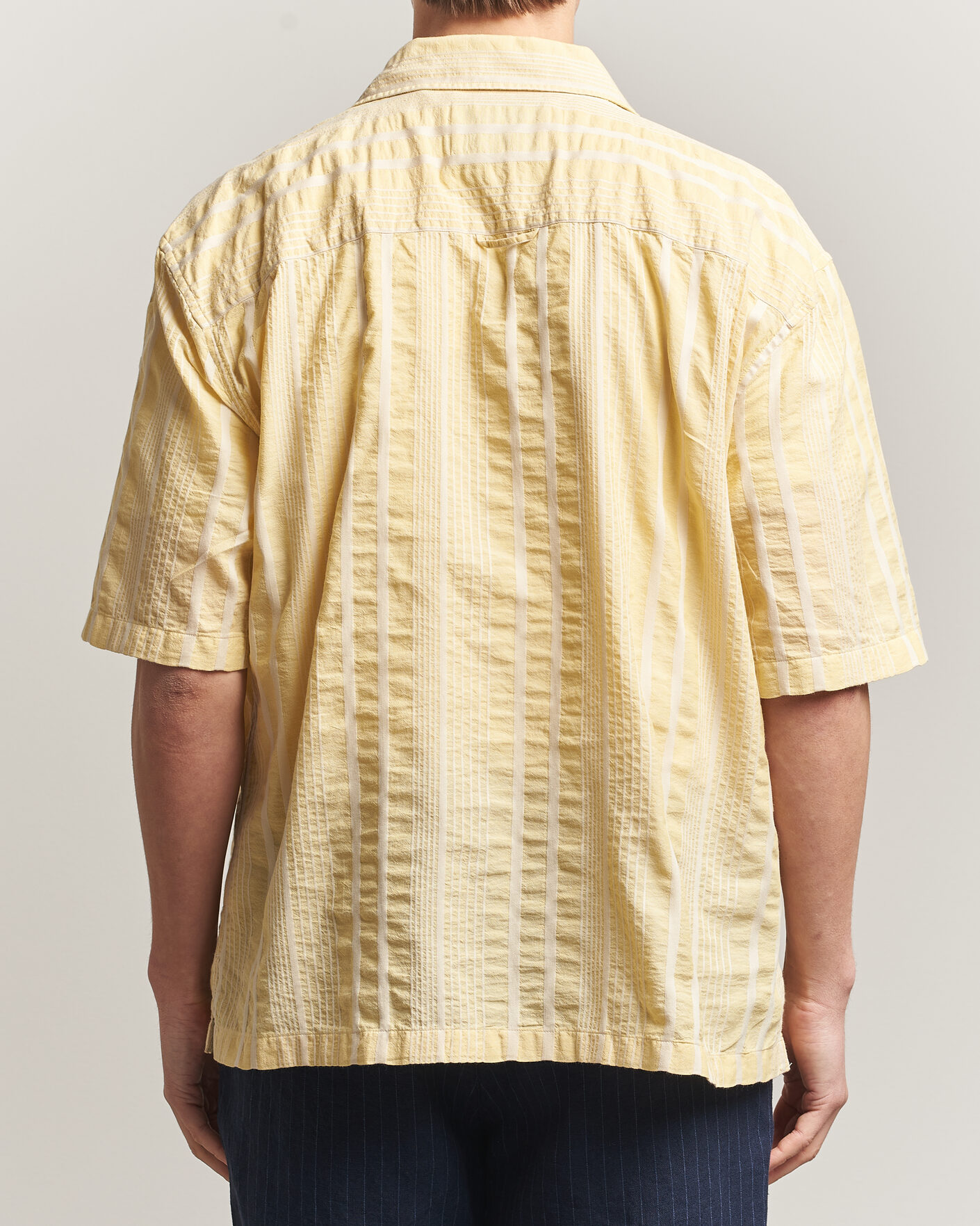 Uomini | Camicie | Gant | Relaxed Fit Seersucker Camp Collar Shirt Light Mustard Yellow