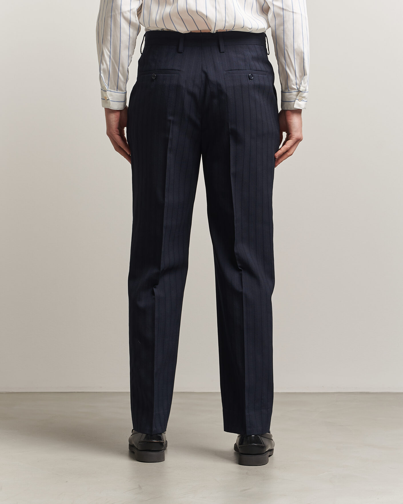 Uomini | Pantaloni | Gant | Tonal Pinstriped Suit Pants Evening Blue