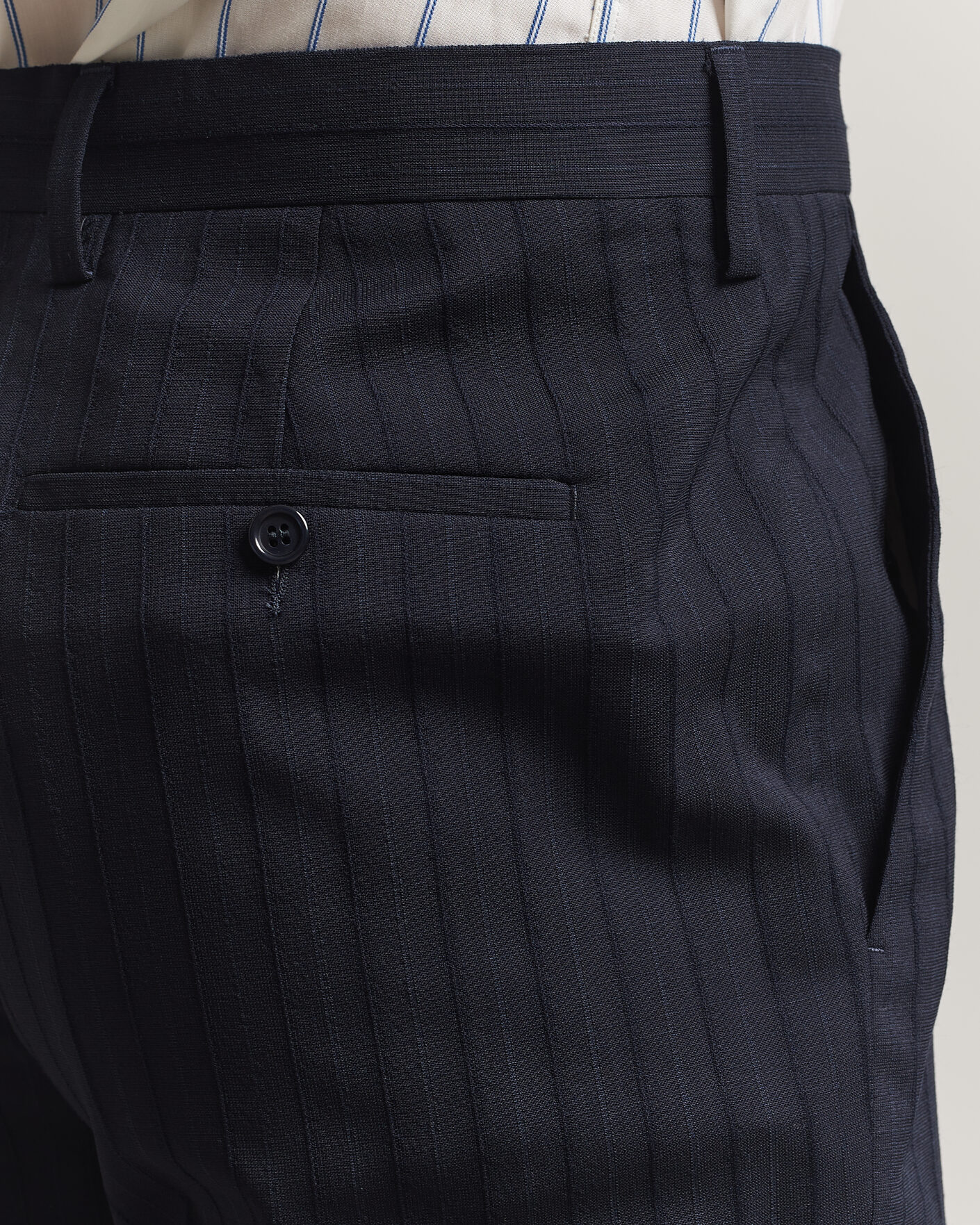 Uomini | Pantaloni | GANT | Tonal Pinstriped Suit Pants Evening Blue