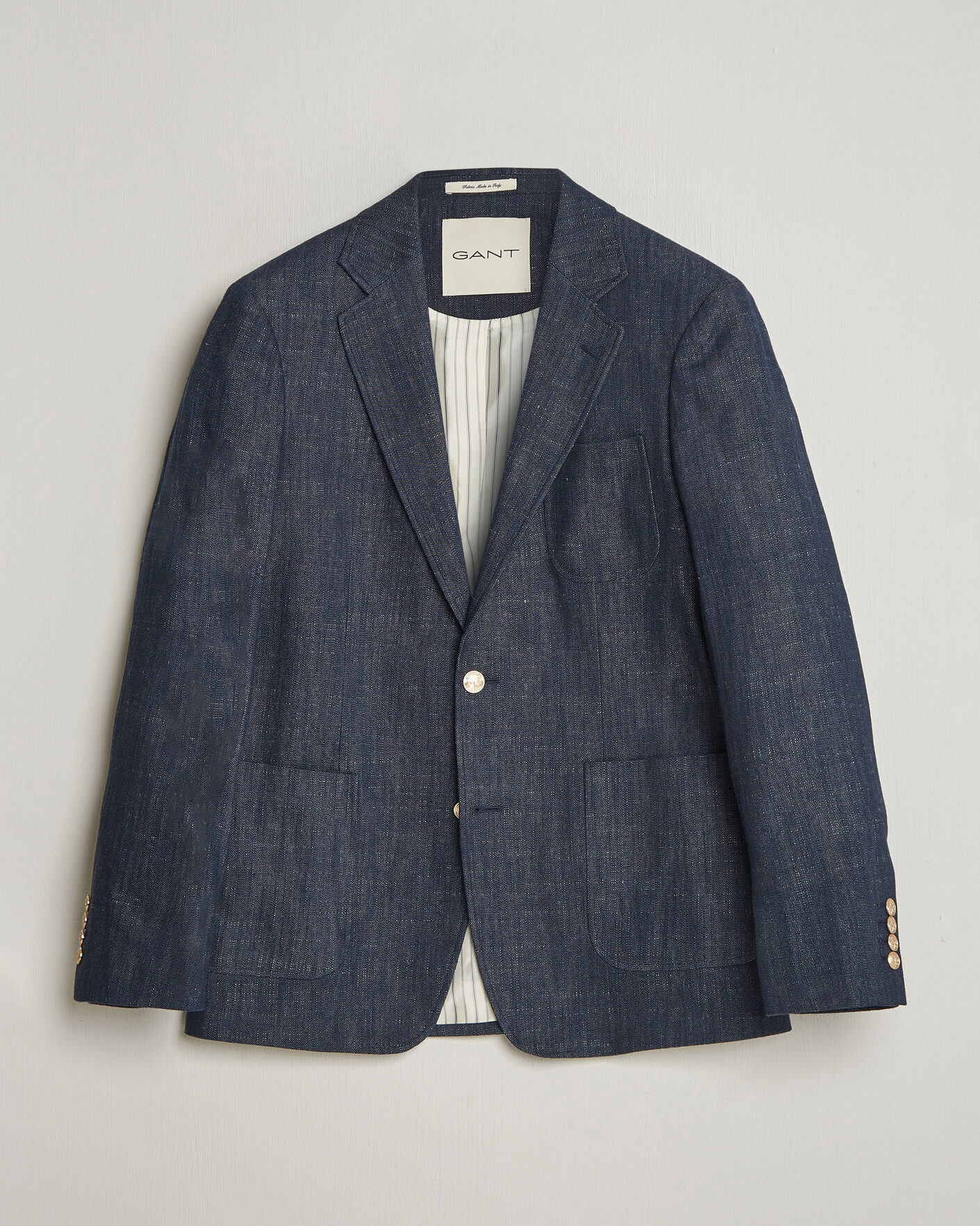 Uomini | Blazers | GANT | Cotton Indigo Club Blazer Dark Blue Raw