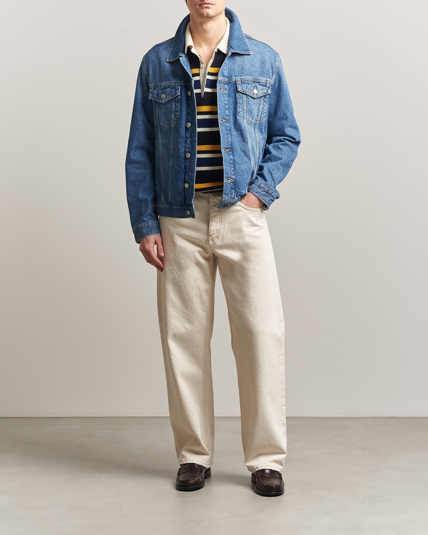 Uomini | Giacche | Gant | Denim Trucker Jacket Mid Blue