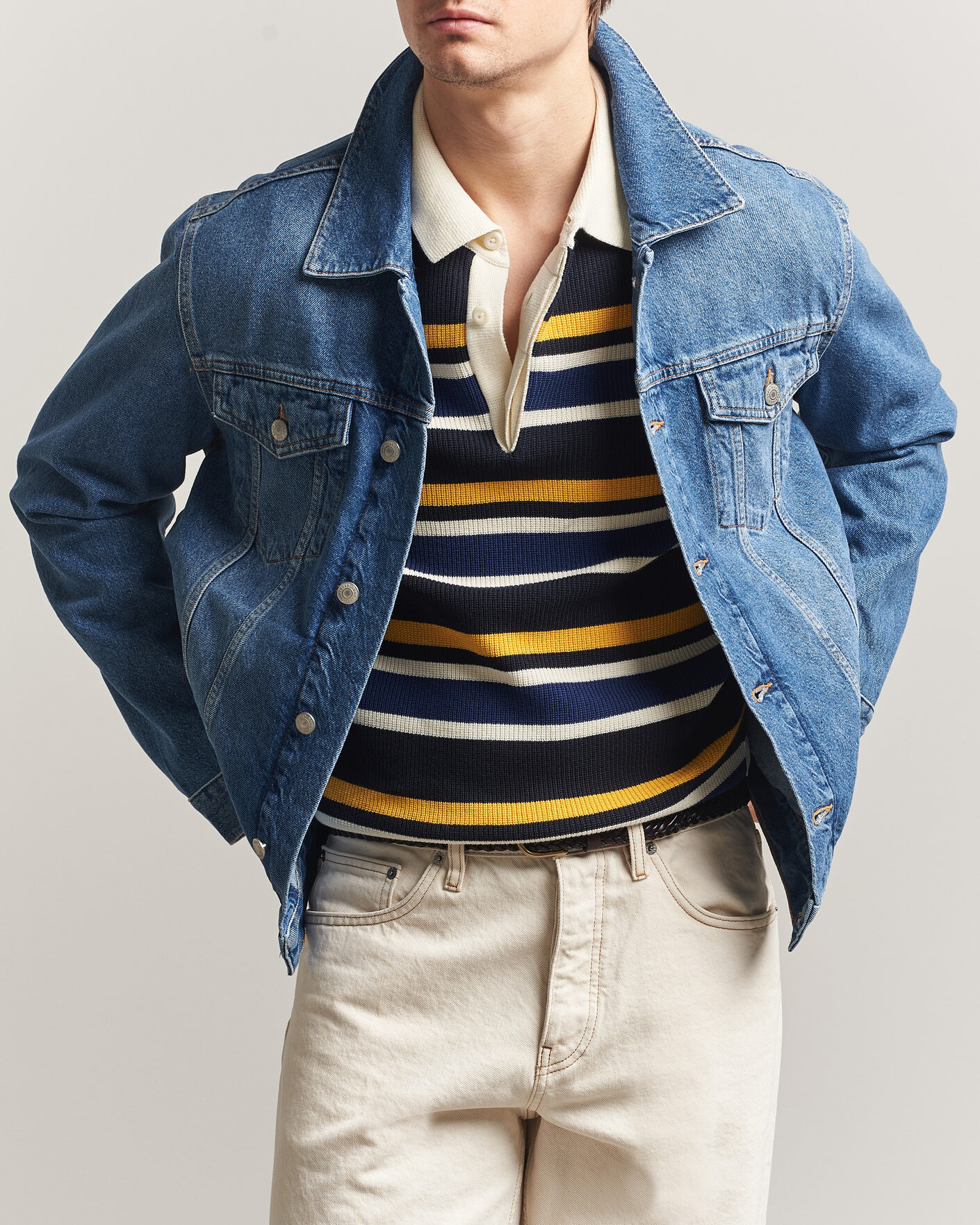 Uomini | Giacche | GANT | Denim Trucker Jacket Mid Blue