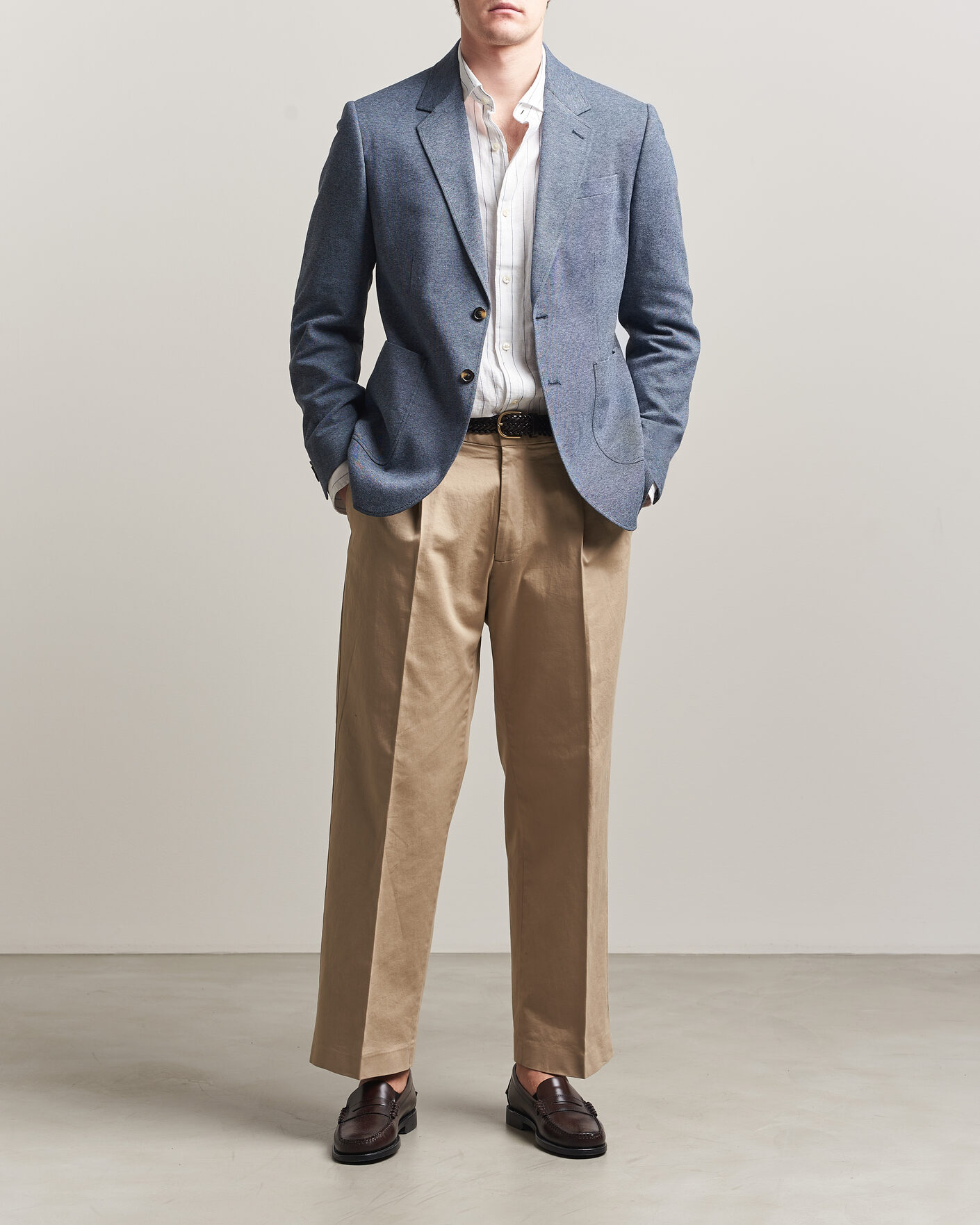 Uomini | Blazers | Gant | Two Tone Jersey Pique Blazer Salty Sea